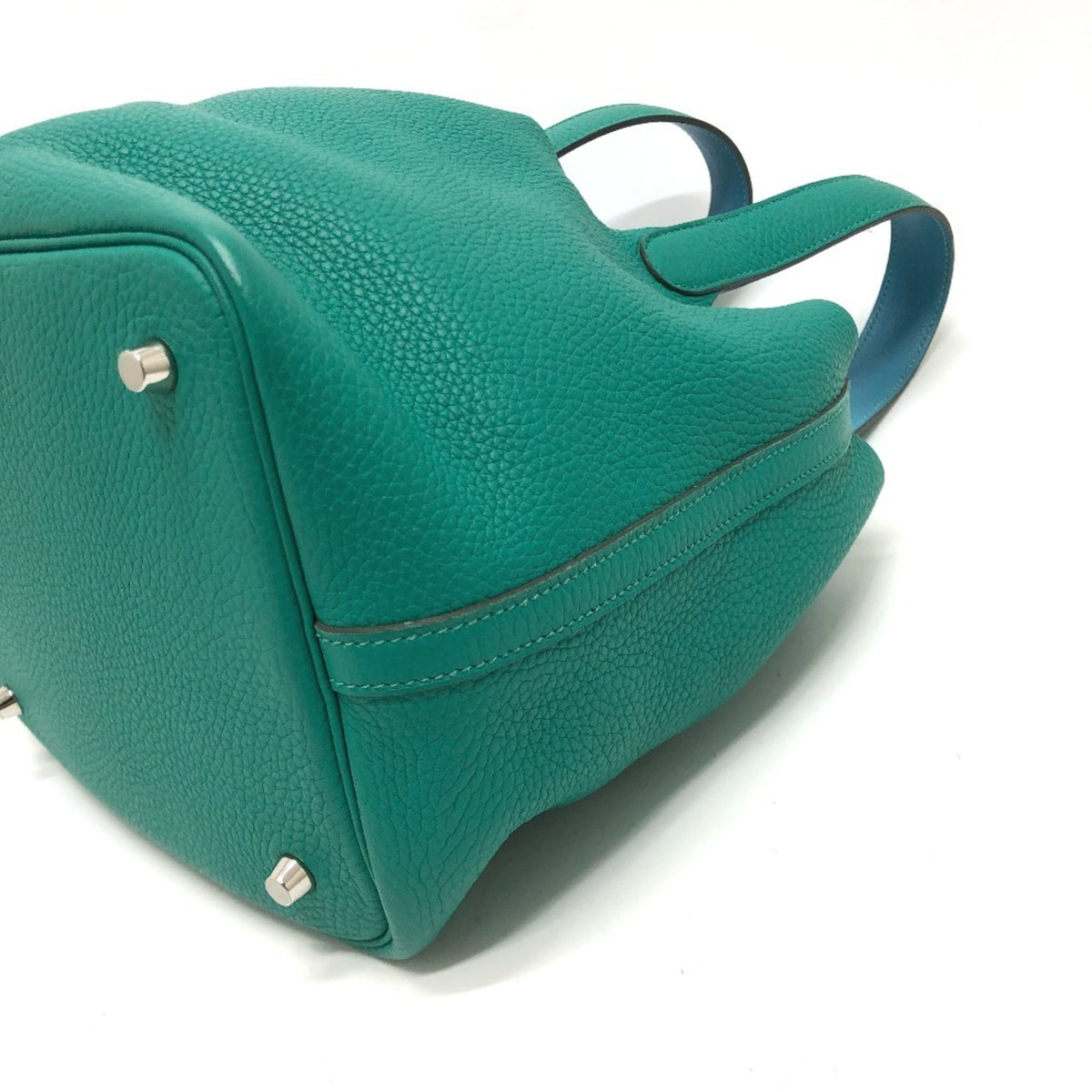 Hermes Picotin Green Taurillon Clemence Leather Handbag (Pre-Owned)