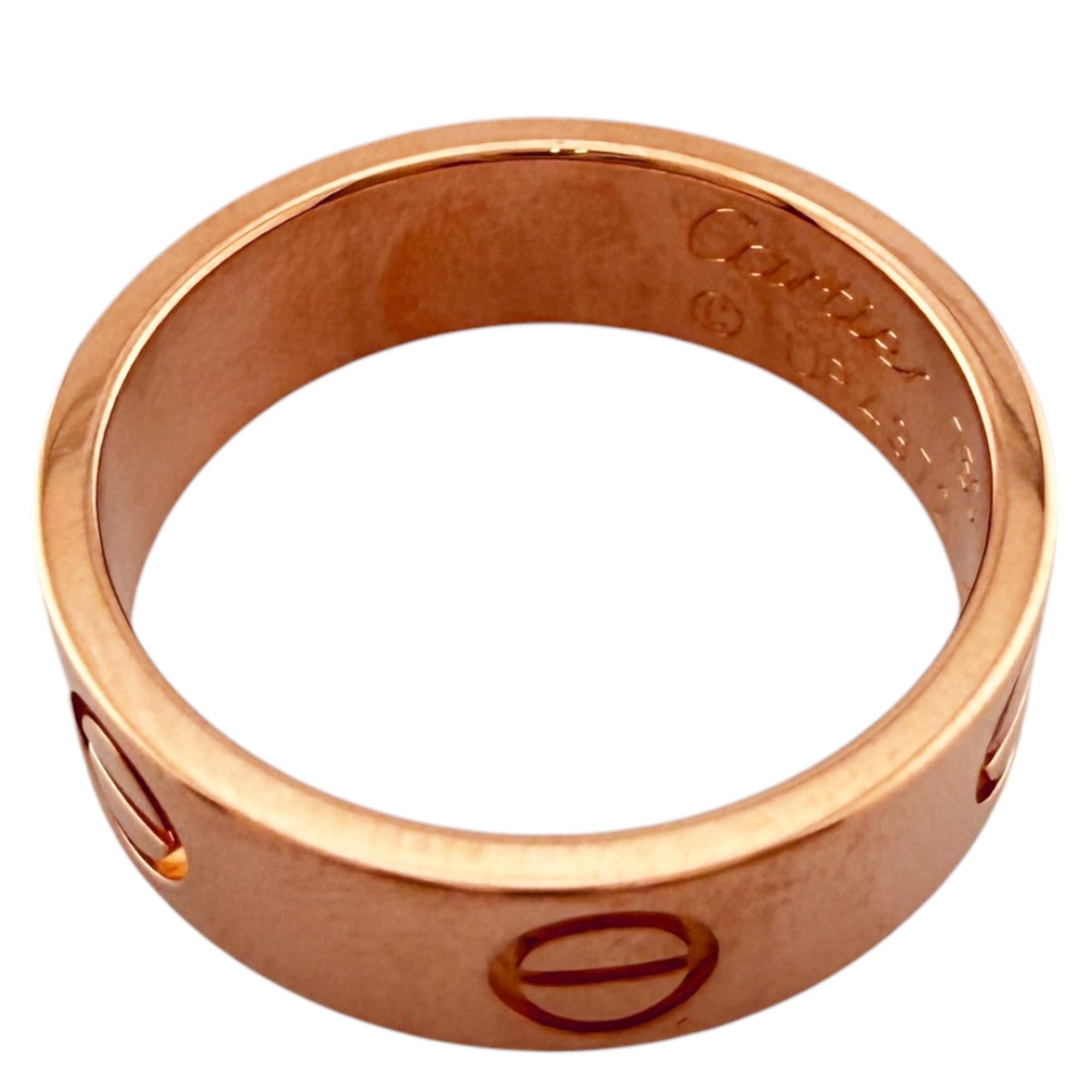 Cartier Love Pink Gold (18K) Band Ring (Pre-Owned)
