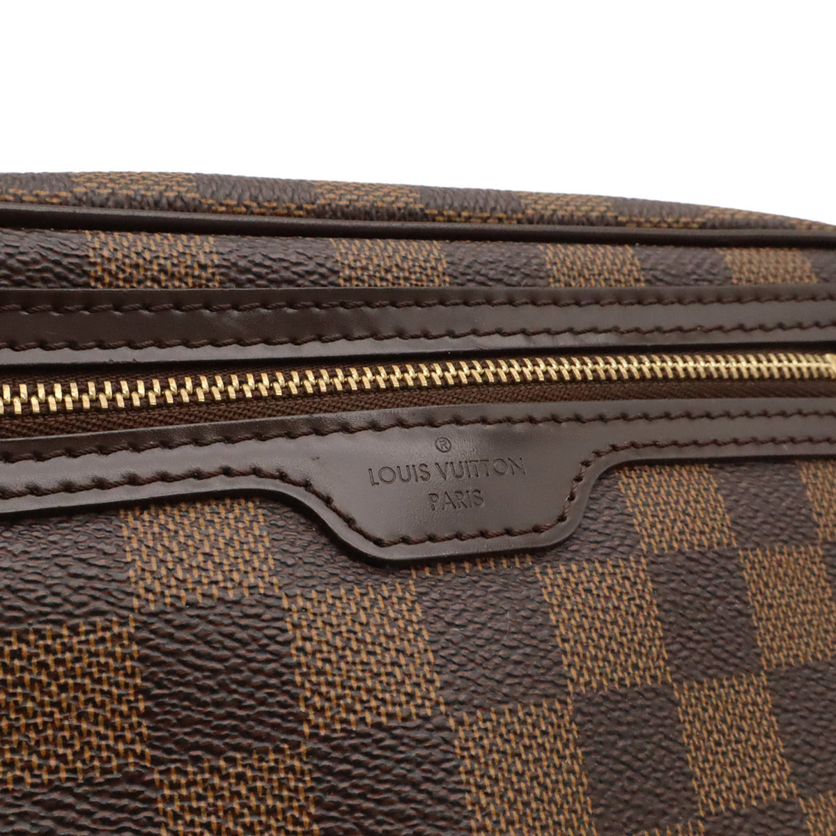 Louis Vuitton Brown Damier Canvas Pvc Damier Canvas Clutch Bag Handbag Pochette (Pre-Owned)