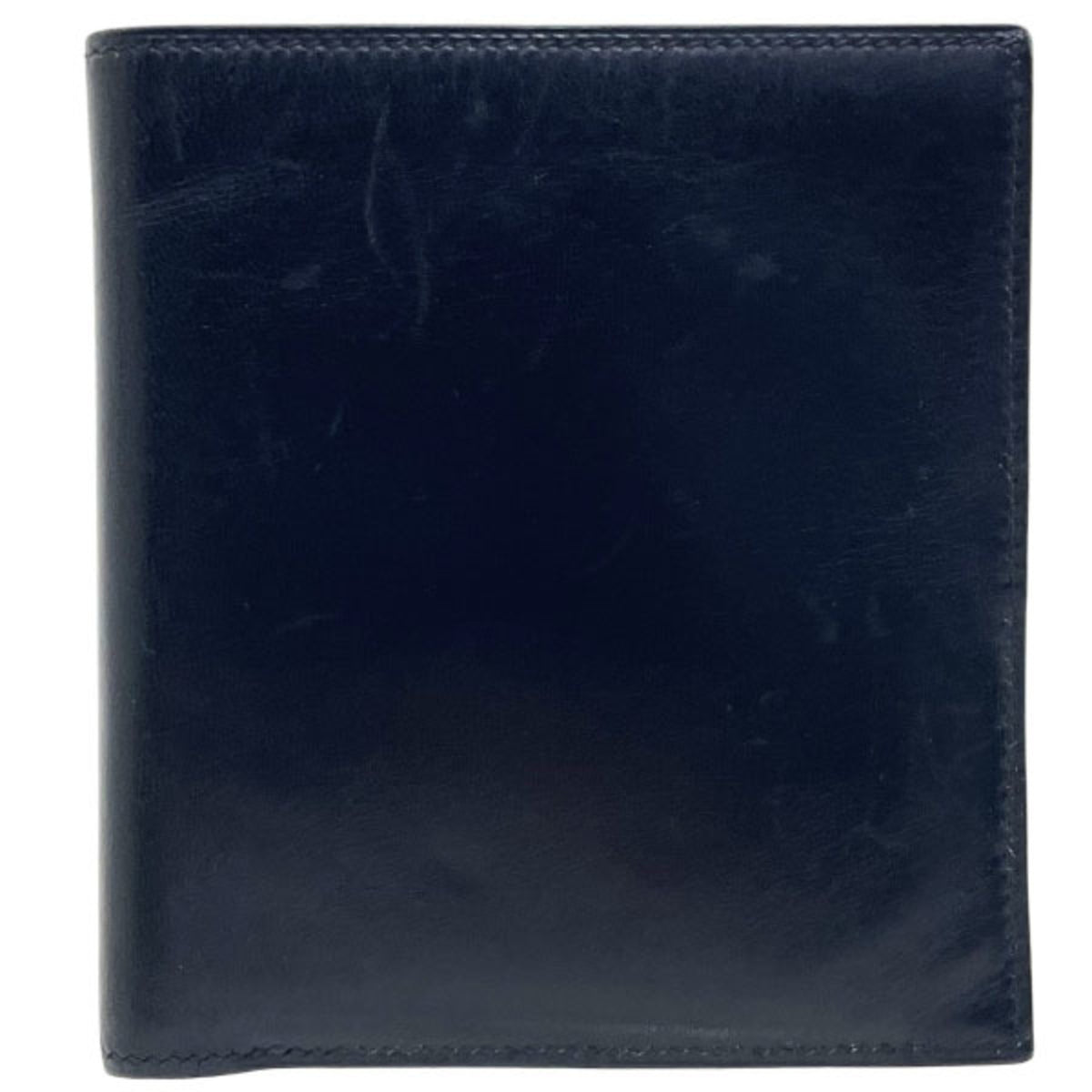 Hermes Kara Black Leather Bill Wallet (Bi-Fold) (Pre-Owned)