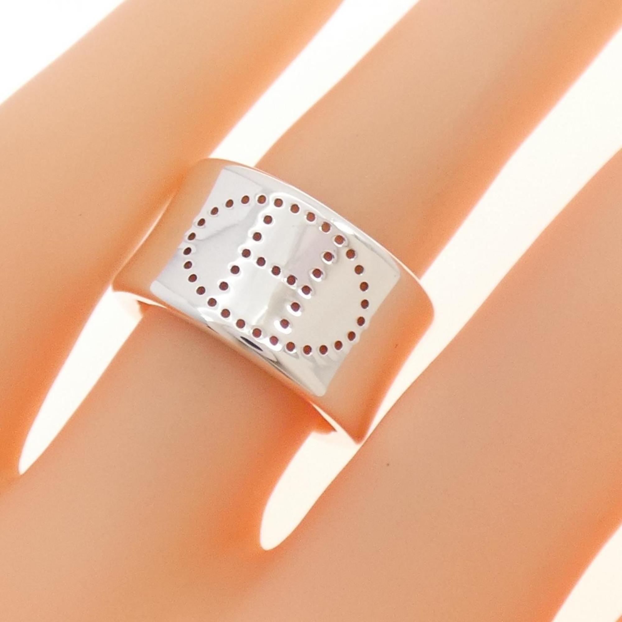 Hermes Silver Silver 925 Band Ring (Pre-Owned)