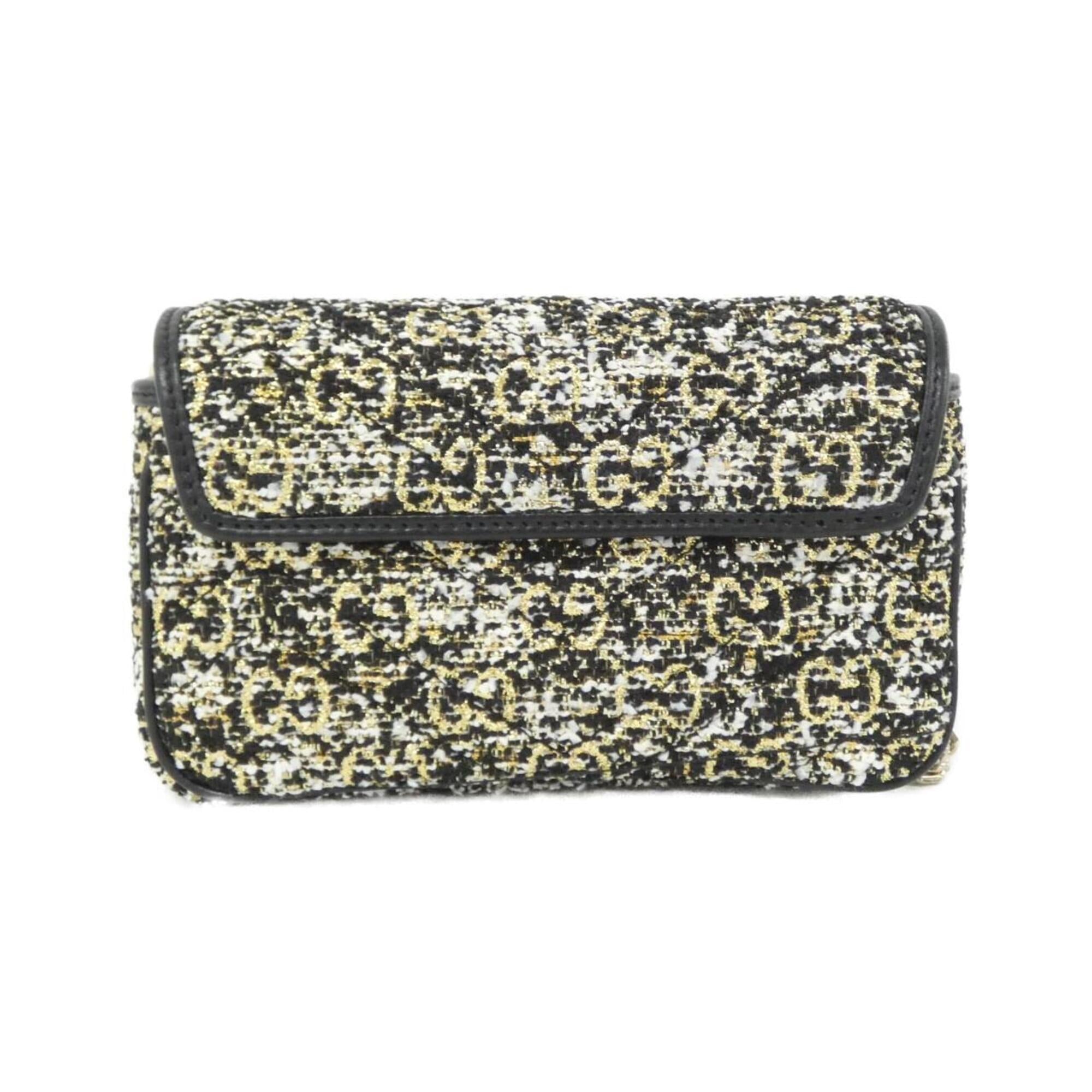Gucci Black Tweed Shoulder Bag (Pre-Owned)