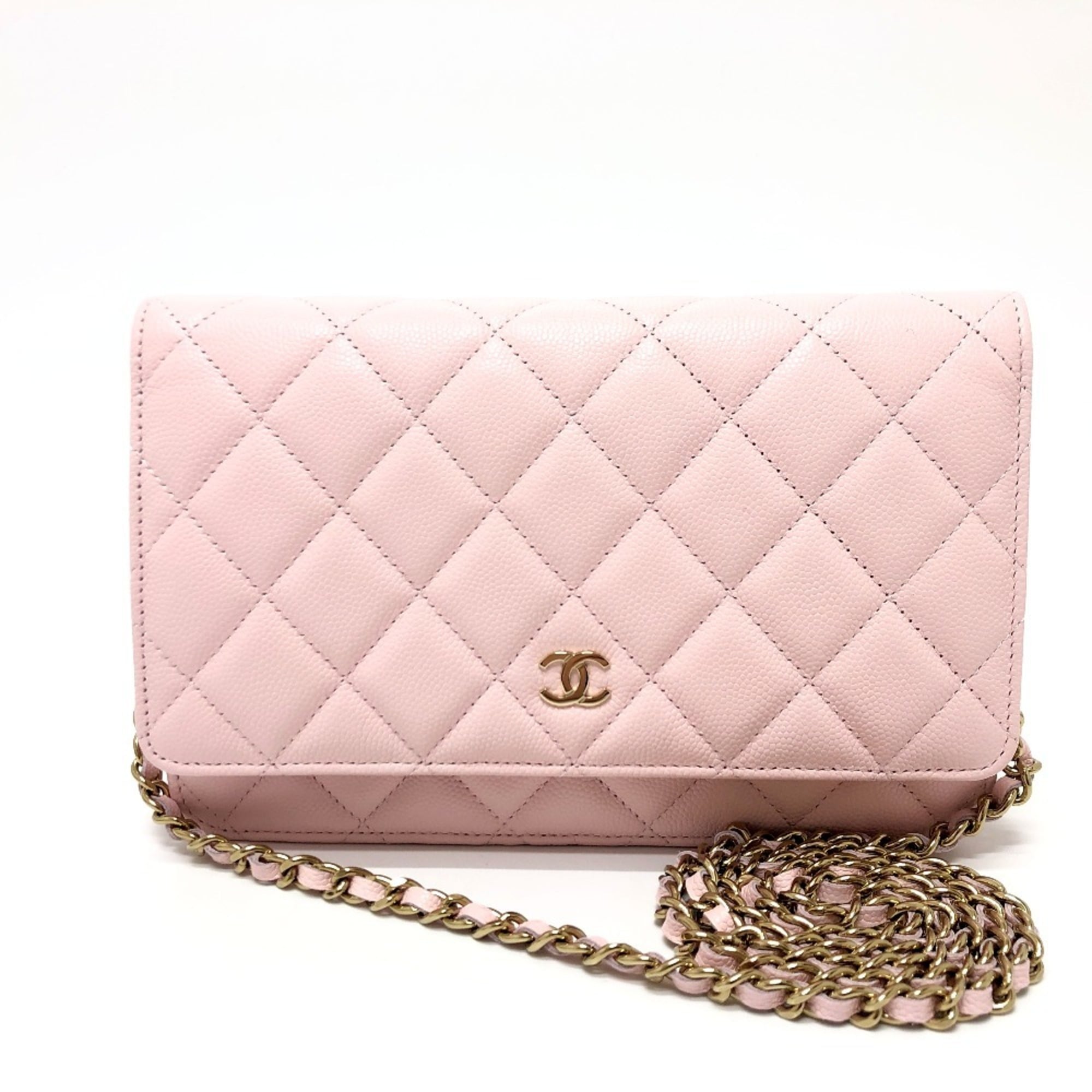 Chanel Pink Caviar Leather Shoulder Bag (Pre-Owned)