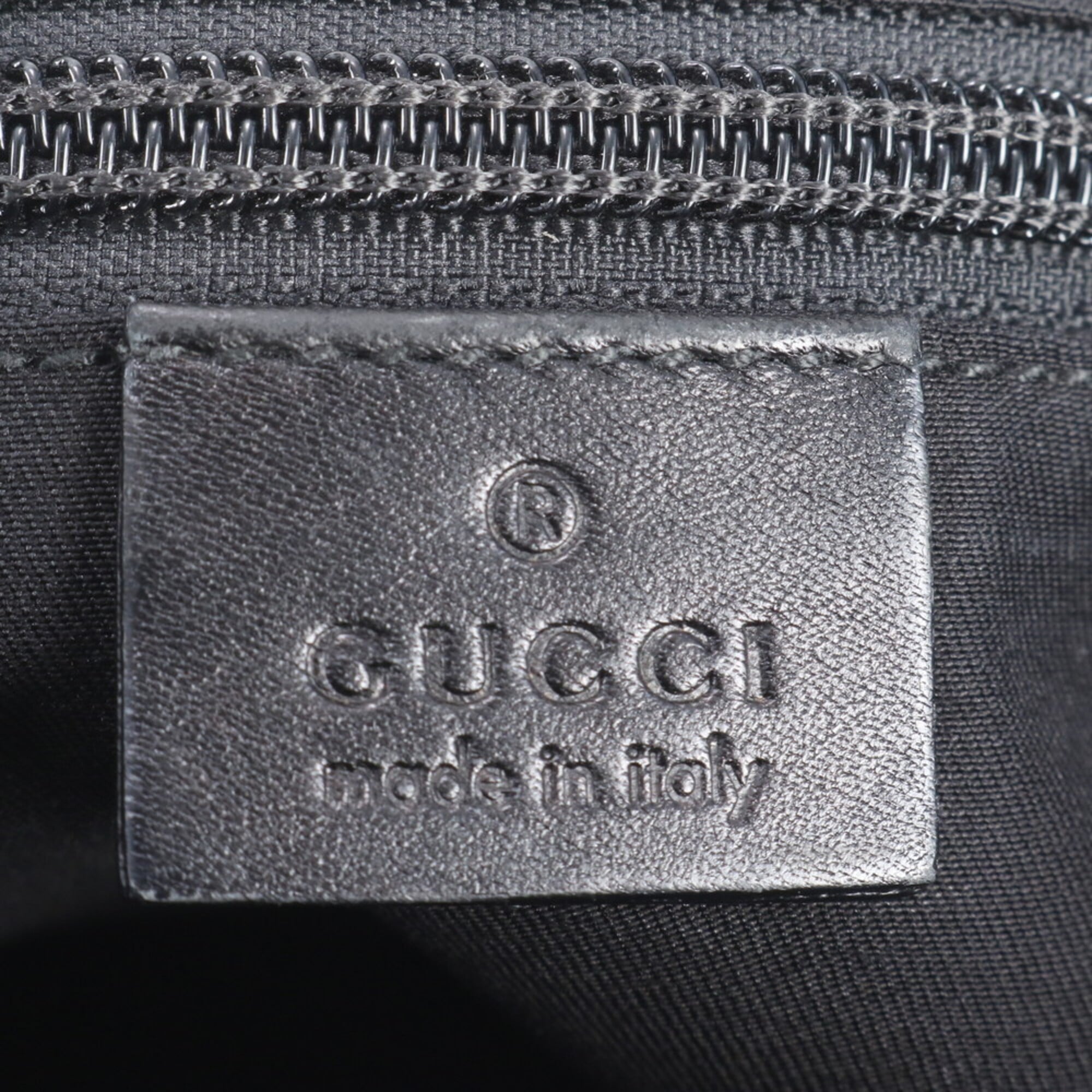 Gucci Black Leather Canvas Shoulder Bag (Pre-Owned)
