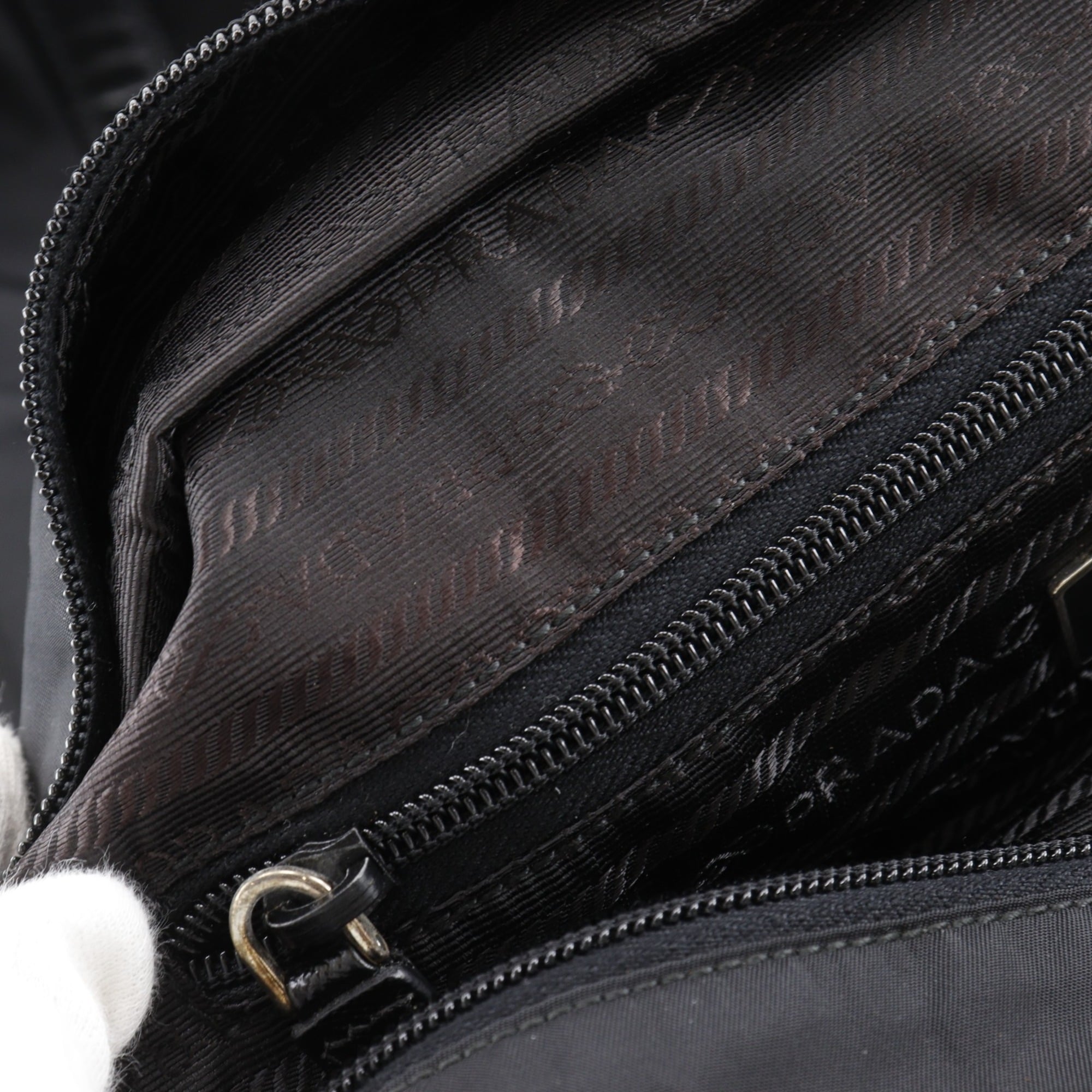 Prada Black Nylon Boston Bag Tote Bag (Pre-Owned)