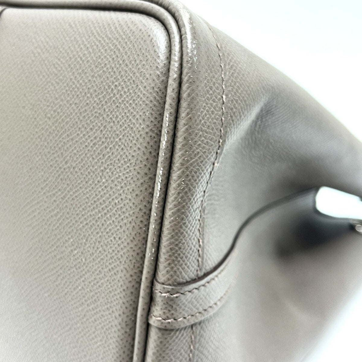 Hermes Garden Gray Epsom Leather Handbag Tote Bag (Pre-Owned)