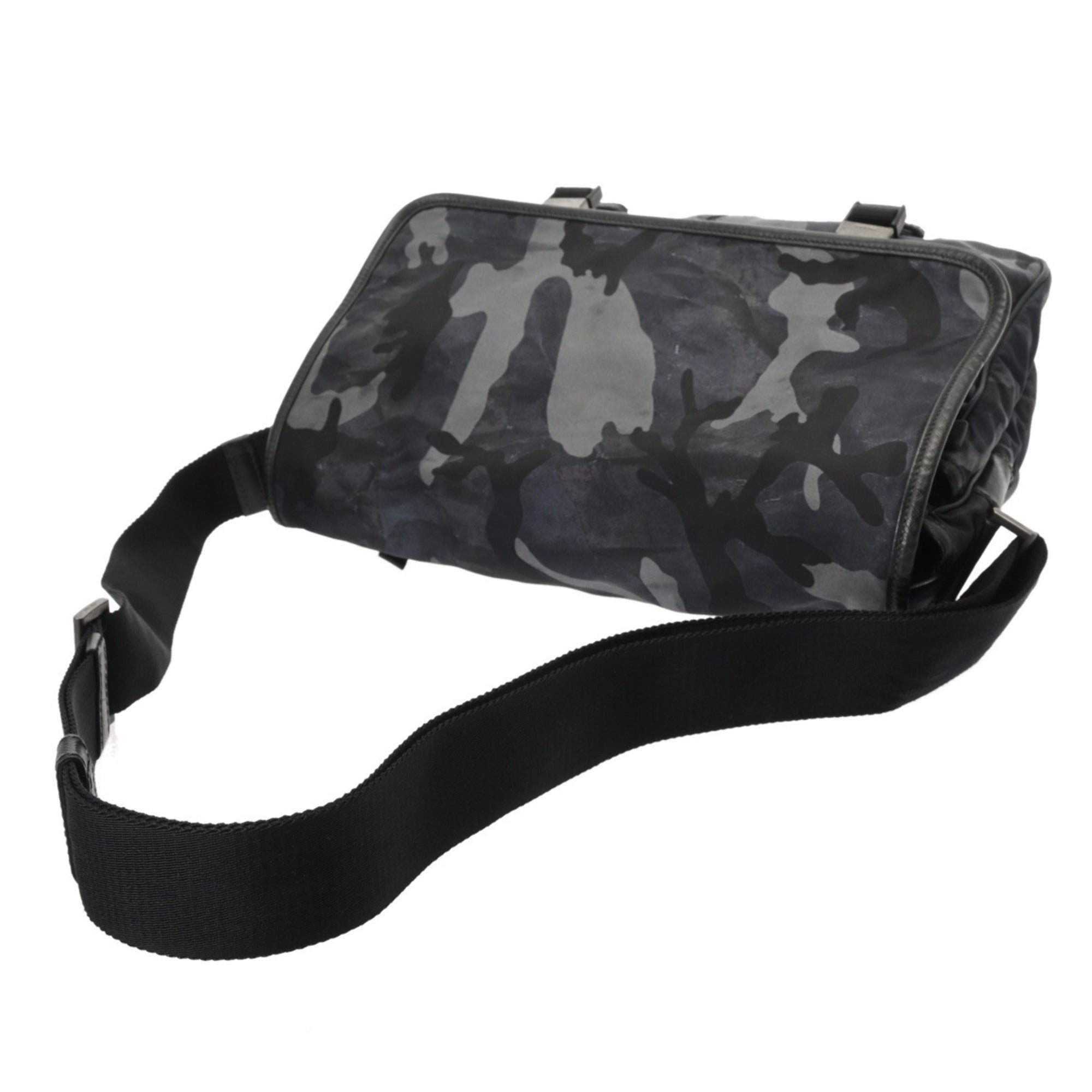 Prada Blue Nylon Shoulder Bag (Pre-Owned)