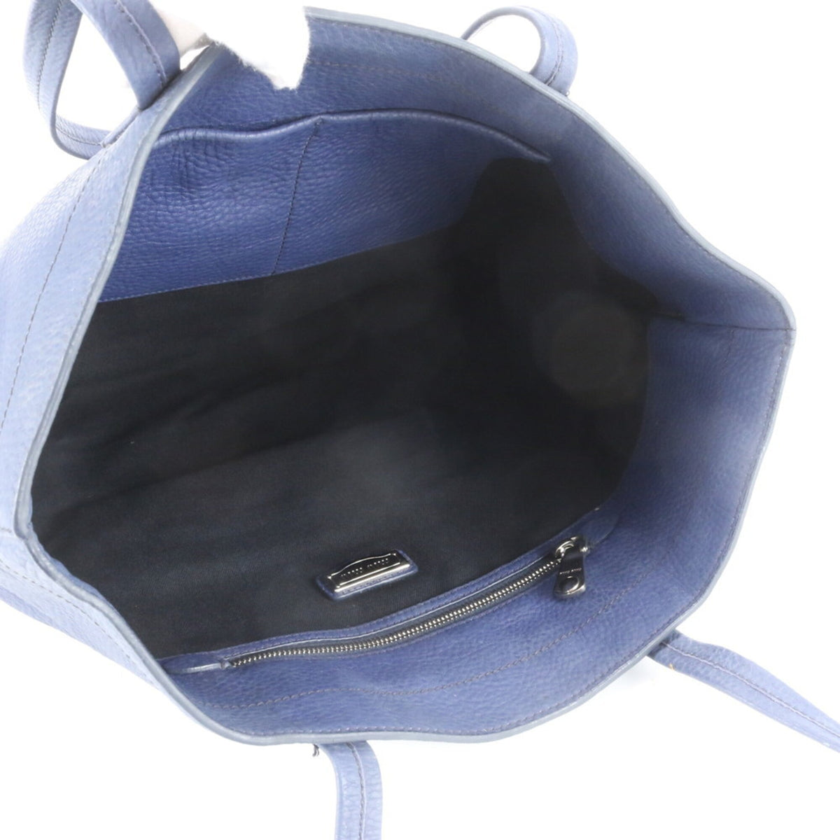 Miu Miu Navy Leather Handbag Shoulder Bag Tote Bag (Pre-Owned)