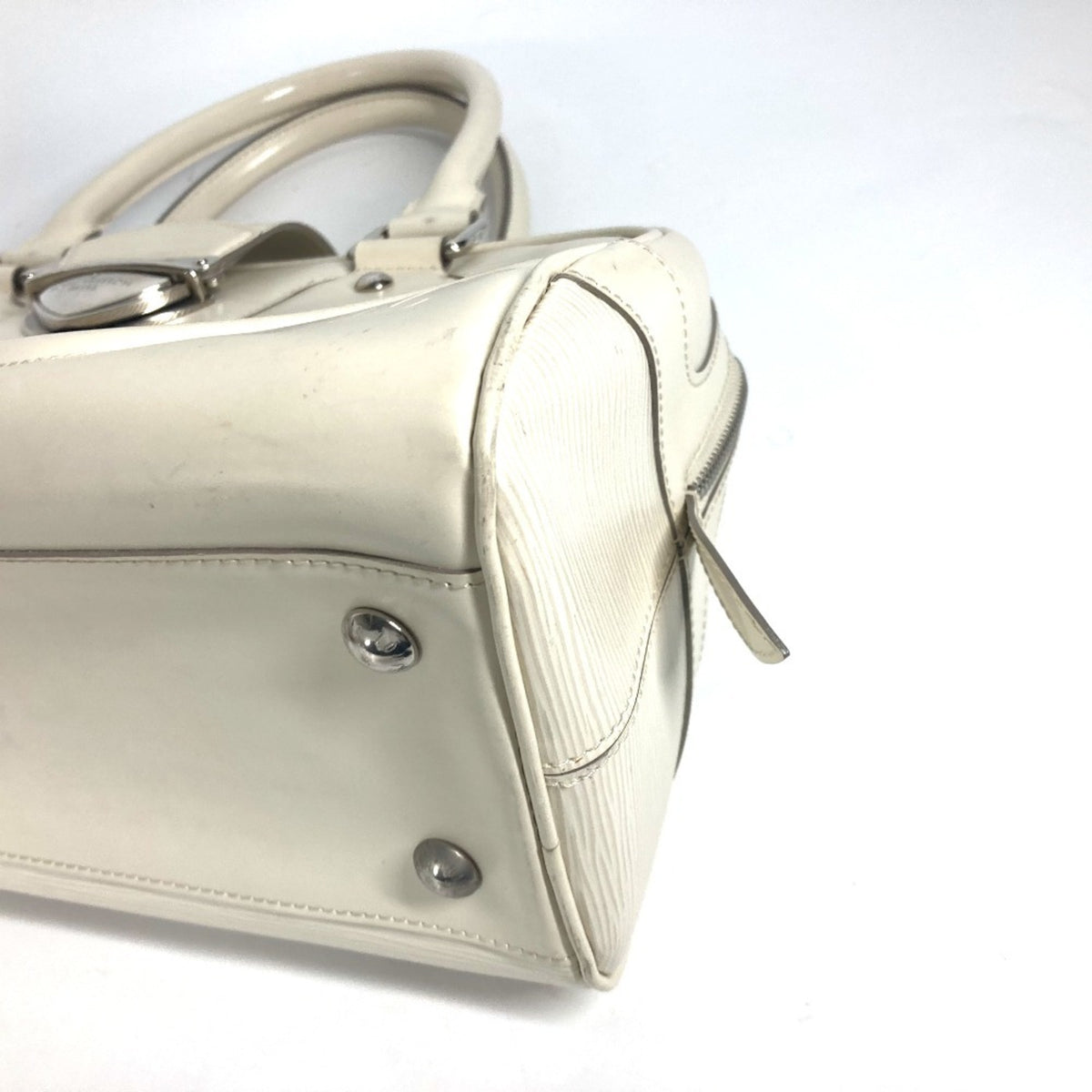 Louis Vuitton Epi Lv Off White White Epi Leather Boston Bag Handbag Shoulder Bag (Pre-Owned)