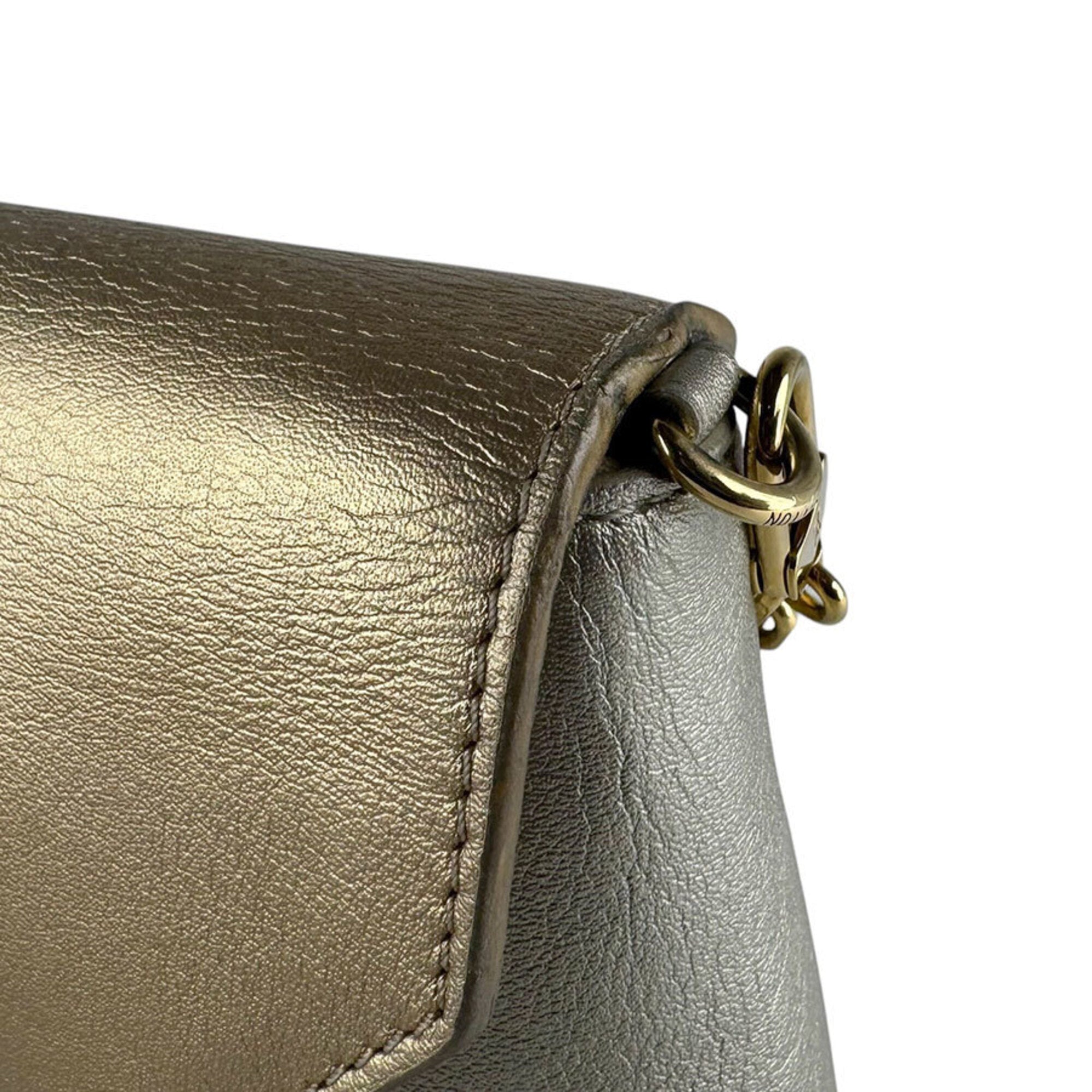 Louis Vuitton Metallic Gold Leather Shoulder Bag (Pre-Owned)