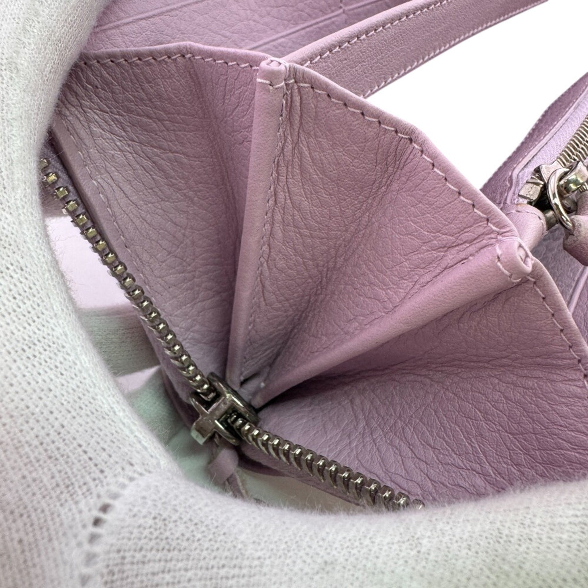 Balenciaga Pink Leather Long Wallet (Bi-Fold) (Pre-Owned)