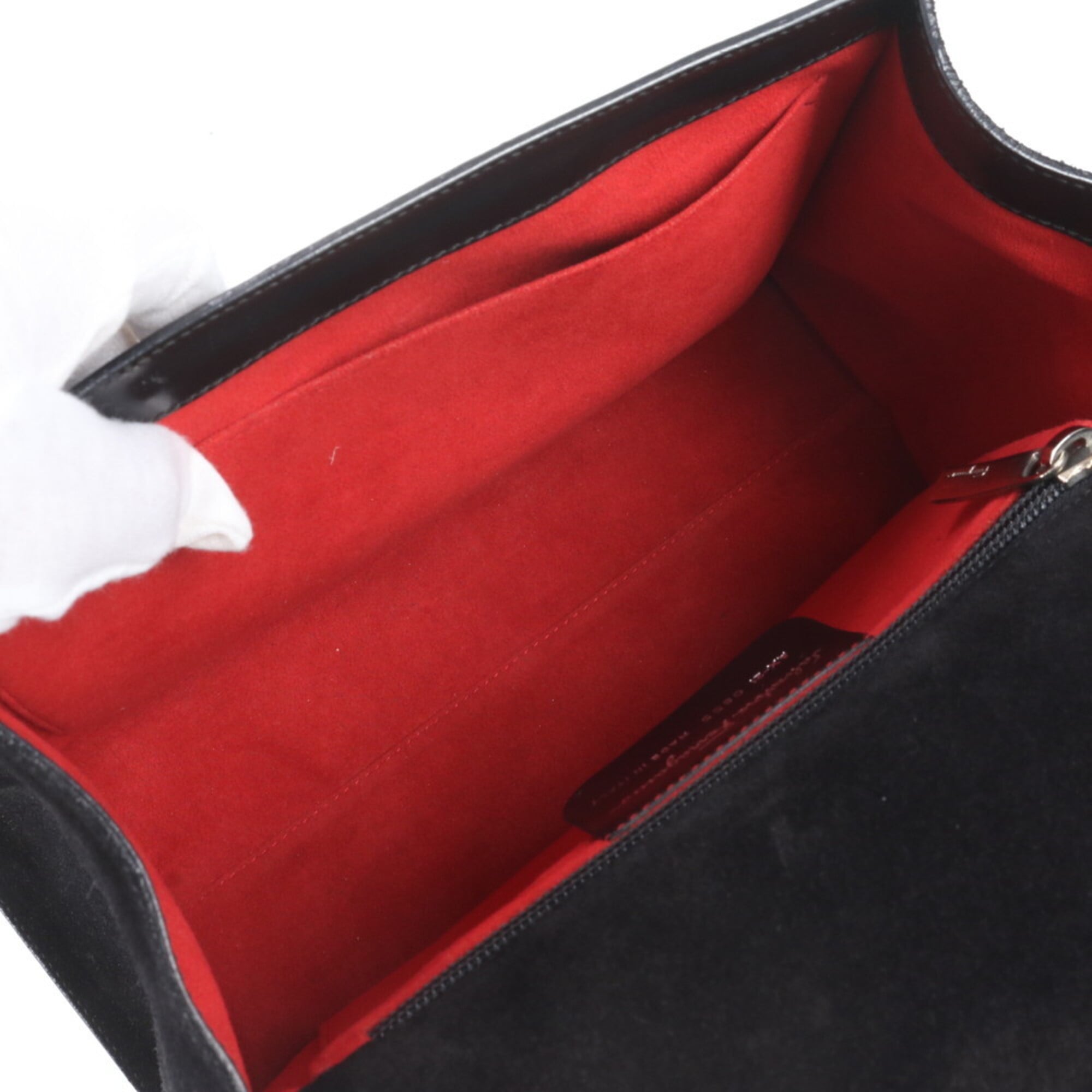 Salvatore Ferragamo Black Leather Handbag Tote Bag (Pre-Owned)