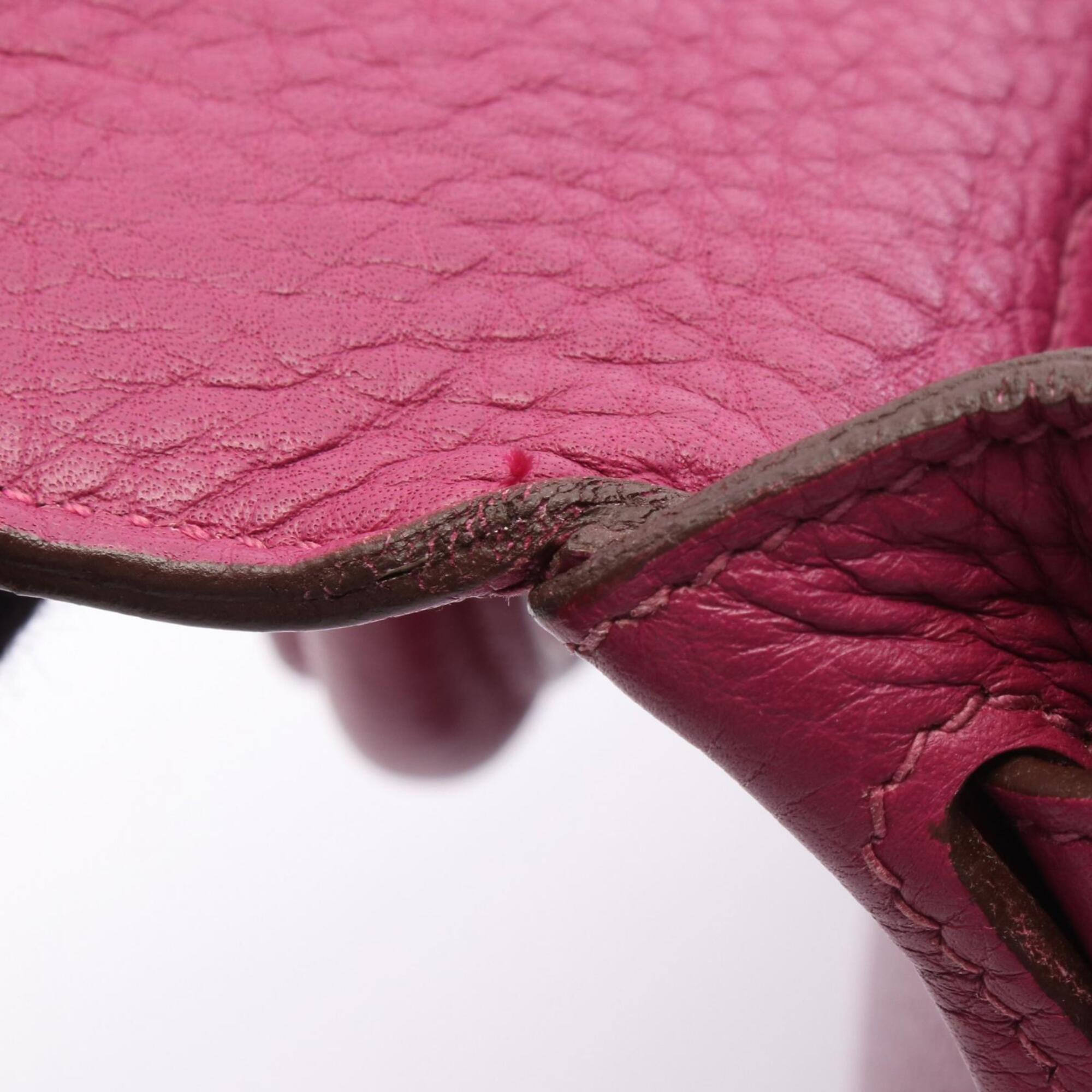 Hermes Purple Taurillon Clemence Leather Handbag (Pre-Owned)