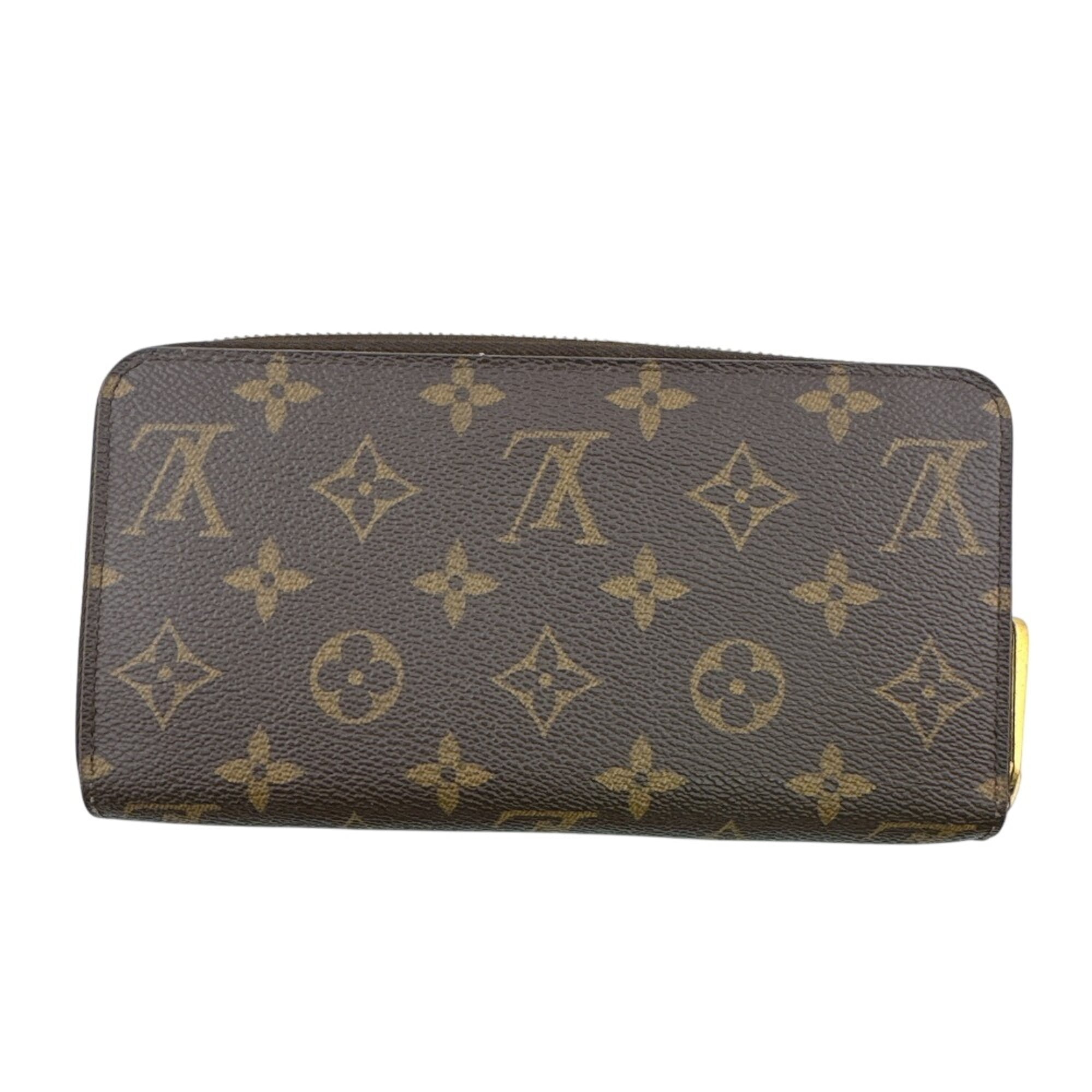 Louis Vuitton Monogram Brown Leather Long Wallet (Bi-Fold) (Pre-Owned)