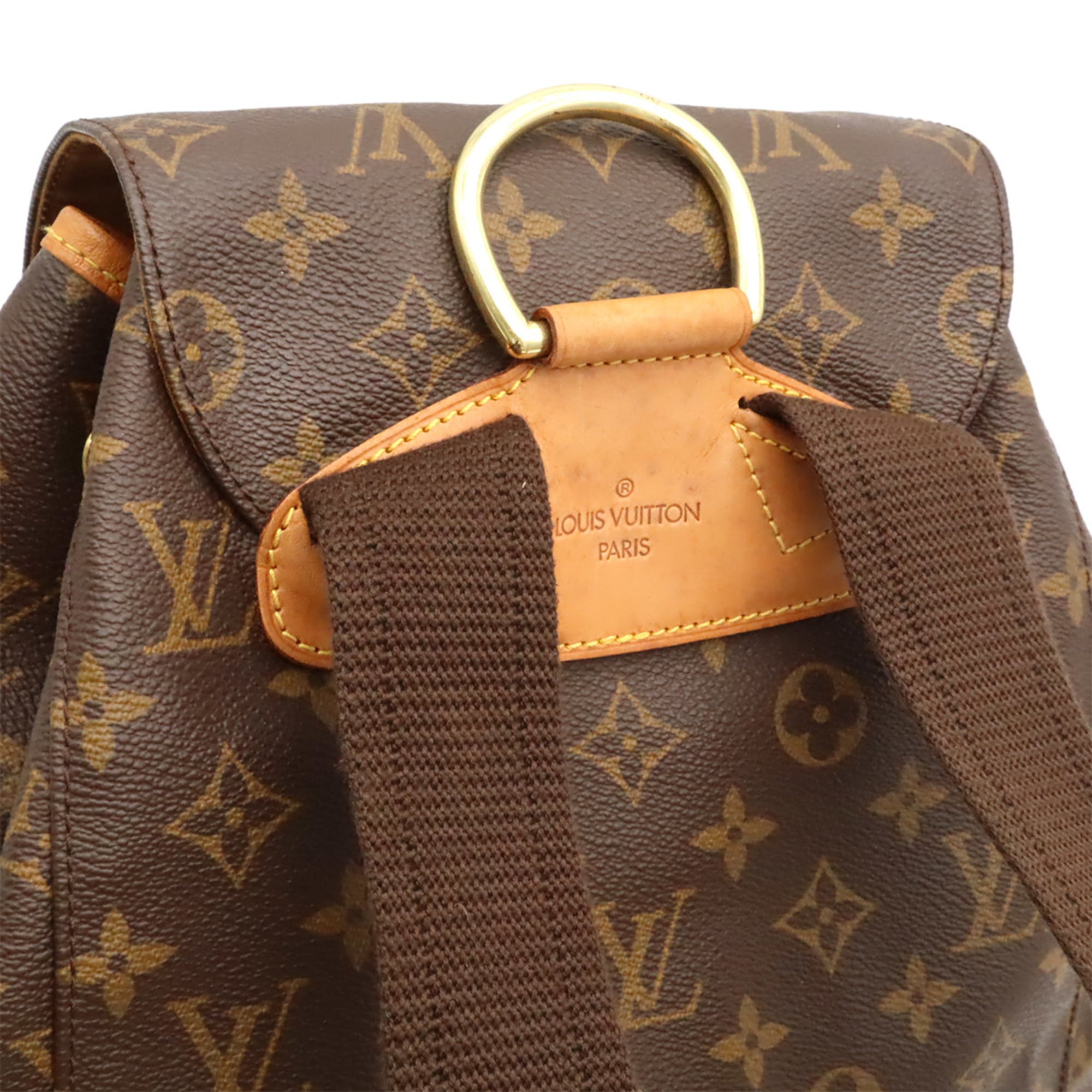 Louis Vuitton Brown Monogram Canvas Backpack Shoulder Bag (Pre-Owned)