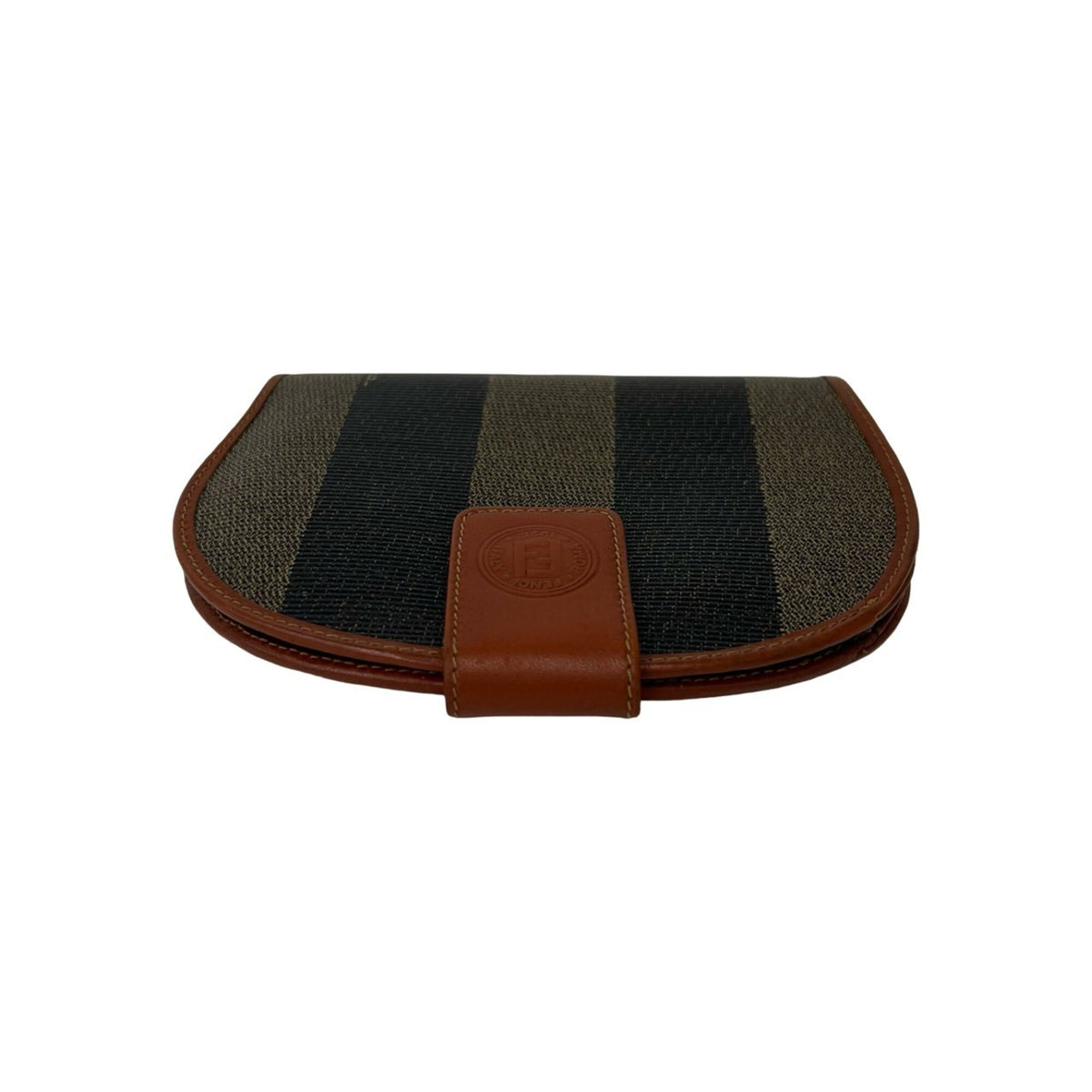 Fendi Black Brown Khaki Leather Pvc Wallet (Bi-Fold) (Pre-Owned)