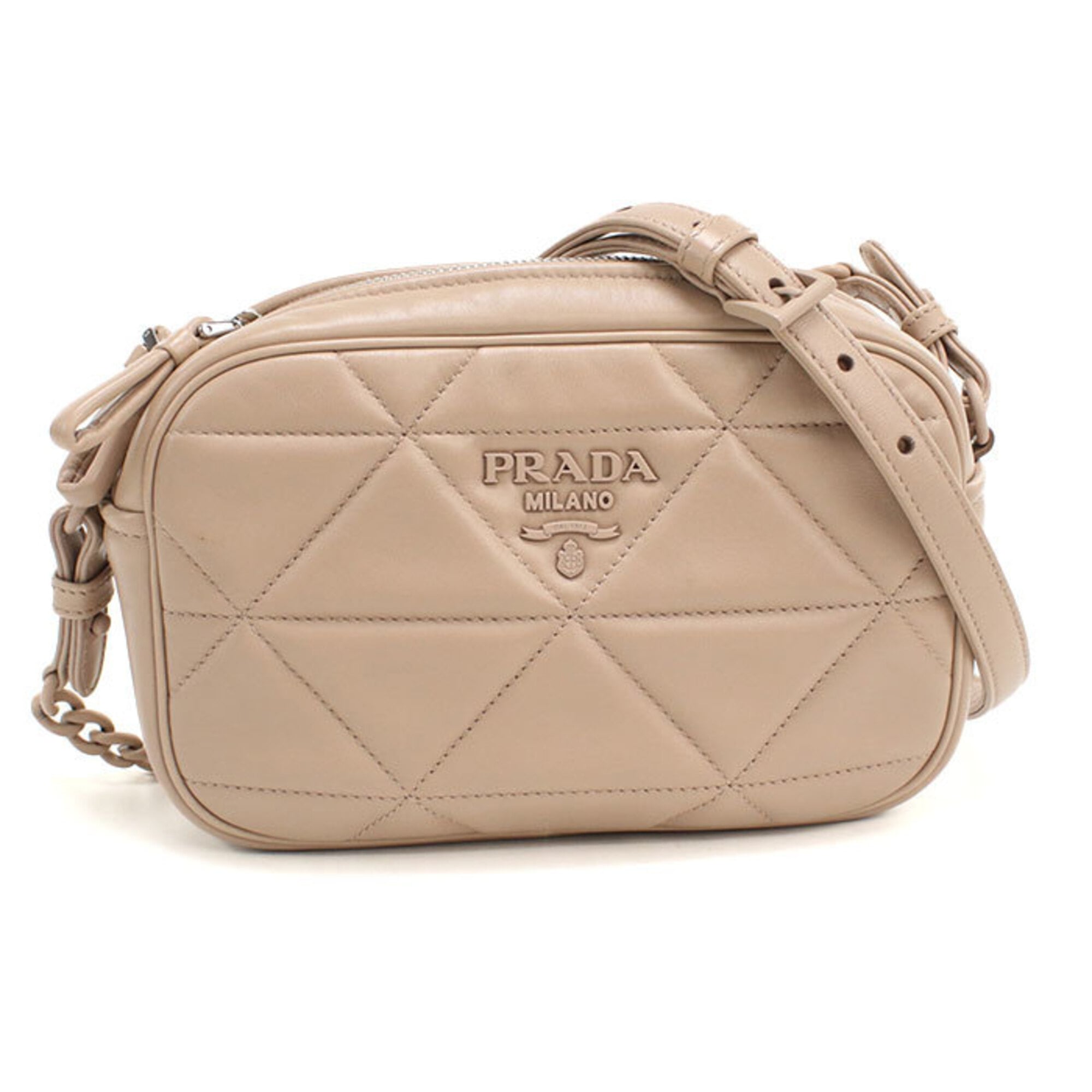 Prada Pink Leather Shoulder Bag (Pre-Owned)