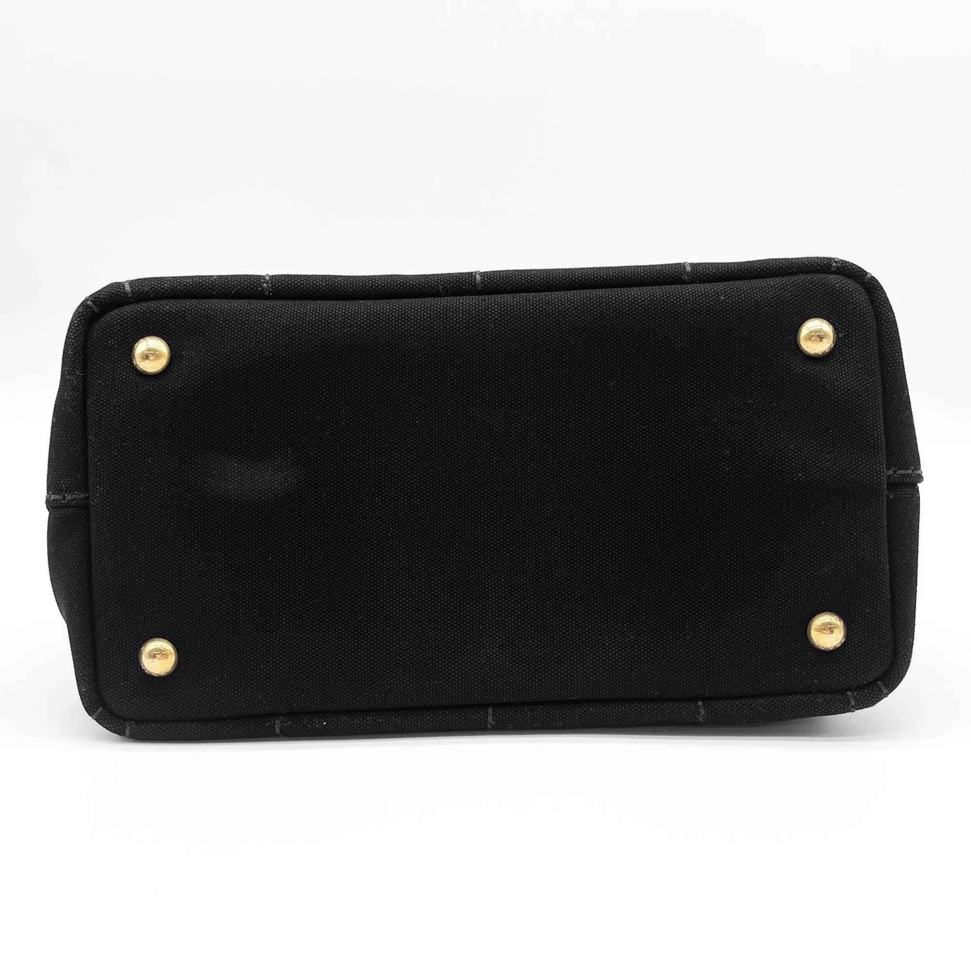 Prada Black Talco Canvas Tote Bag (Pre-Owned)