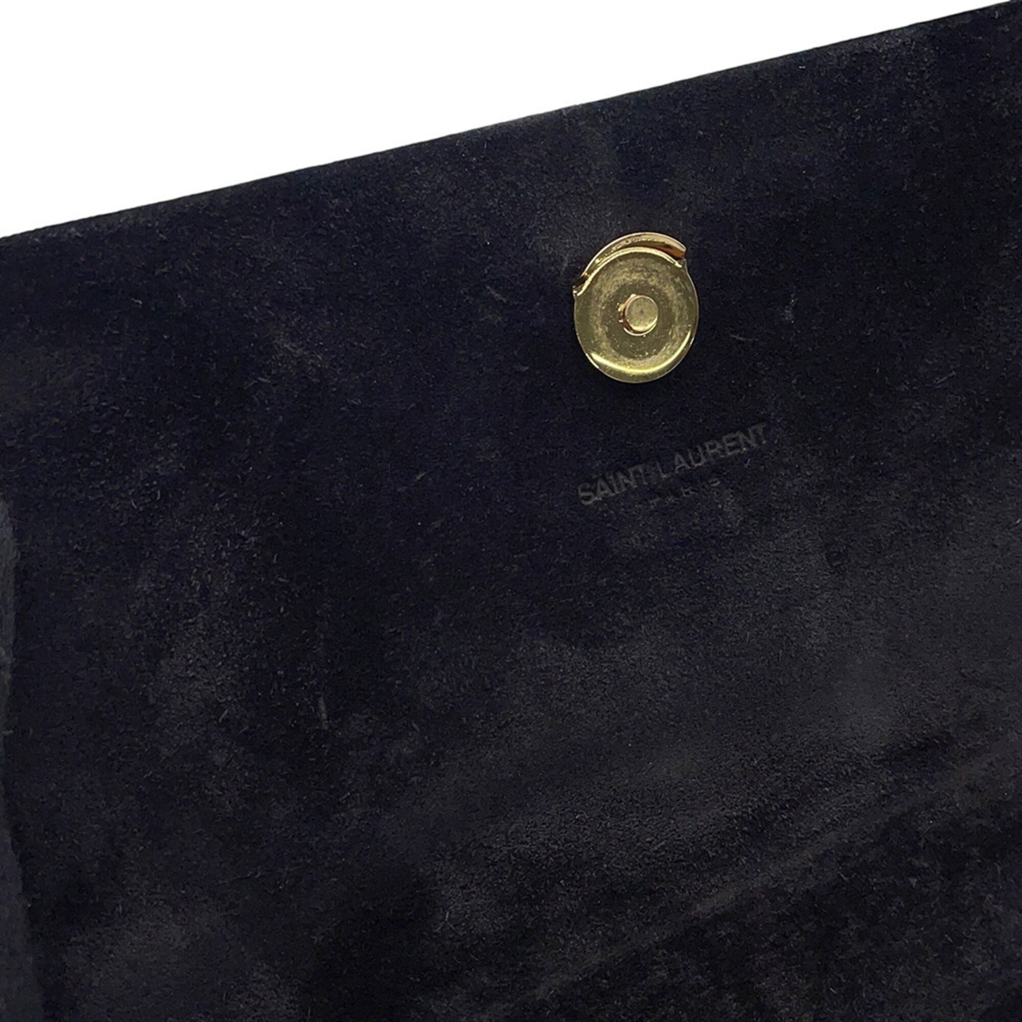 Yves Saint Laurent Black Patent Leather Handbag Shoulder Bag (Pre-Owned)