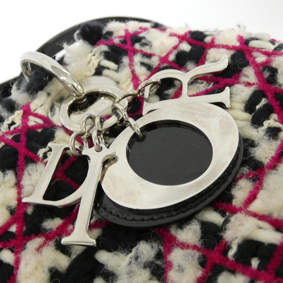 Christian Dior Black White Tweed Handbag (Pre-Owned)