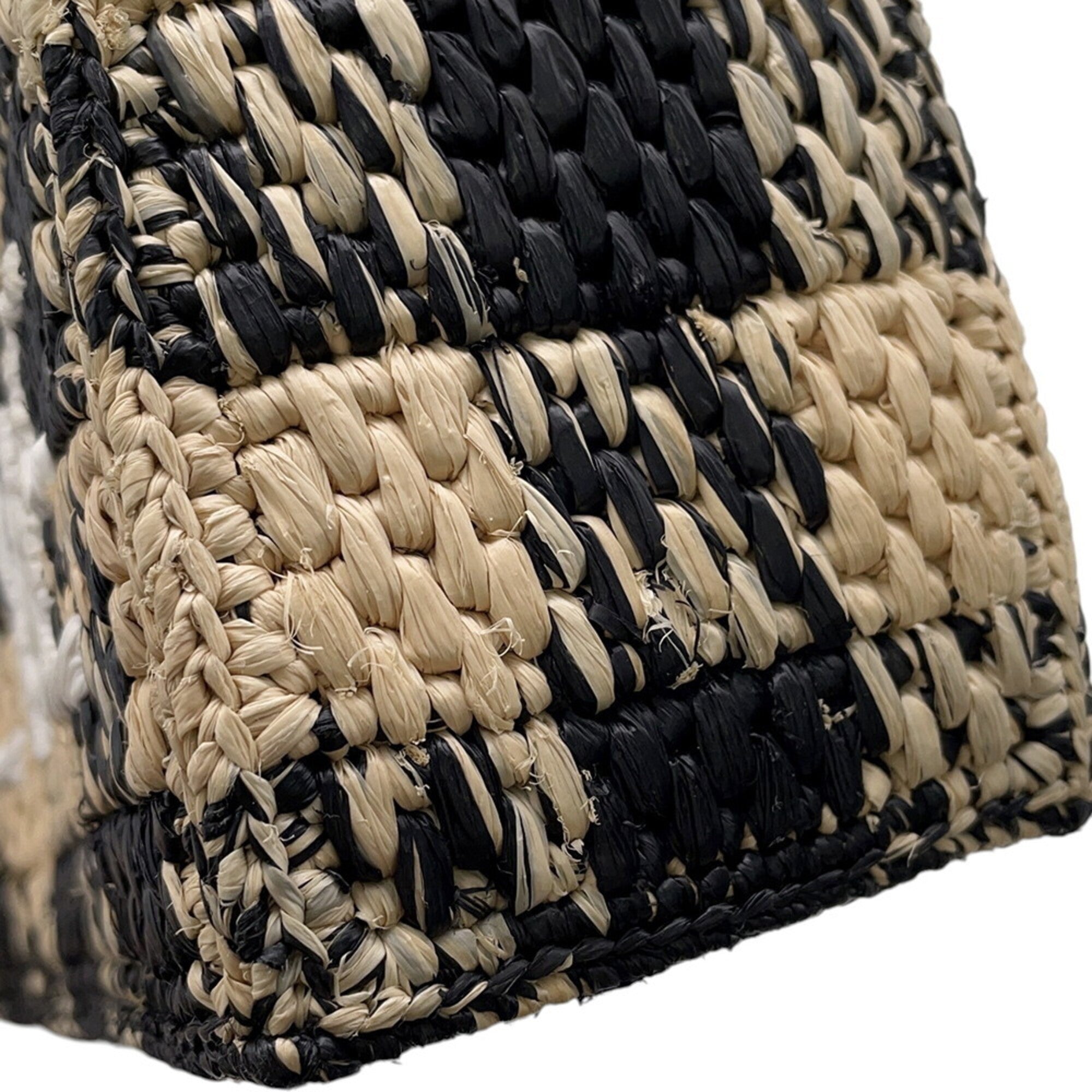 Loewe Black Raffia Leather Handbag (Pre-Owned)