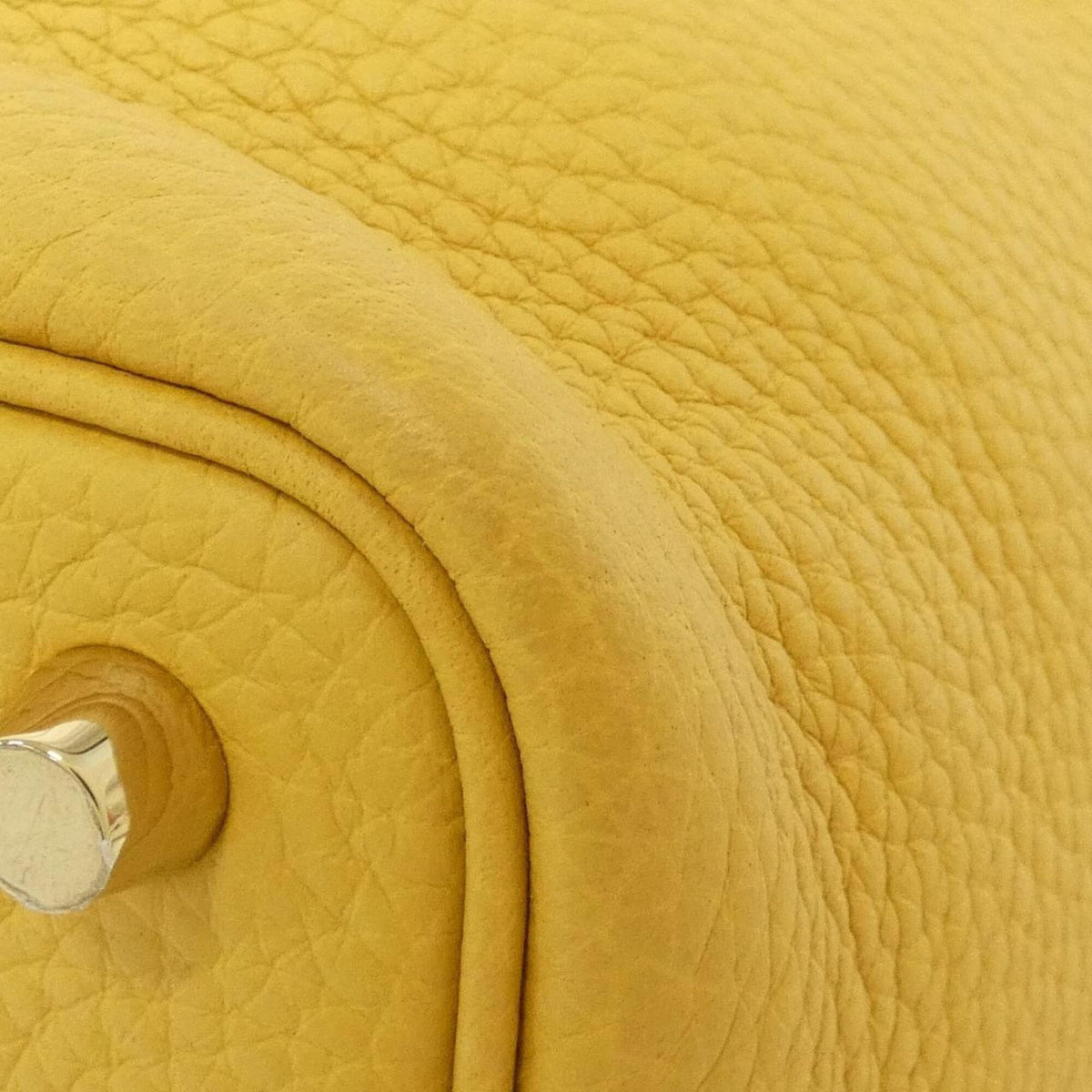 Hermes Yellow Taurillon Clemence Leather Handbag (Pre-Owned)