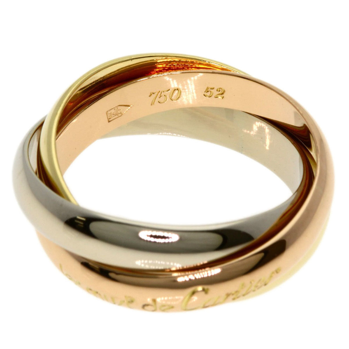Cartier Trinity Yellow Gold (18K) Pink Gold (18K) White Gold (18K) Band Ring (Pre-Owned)