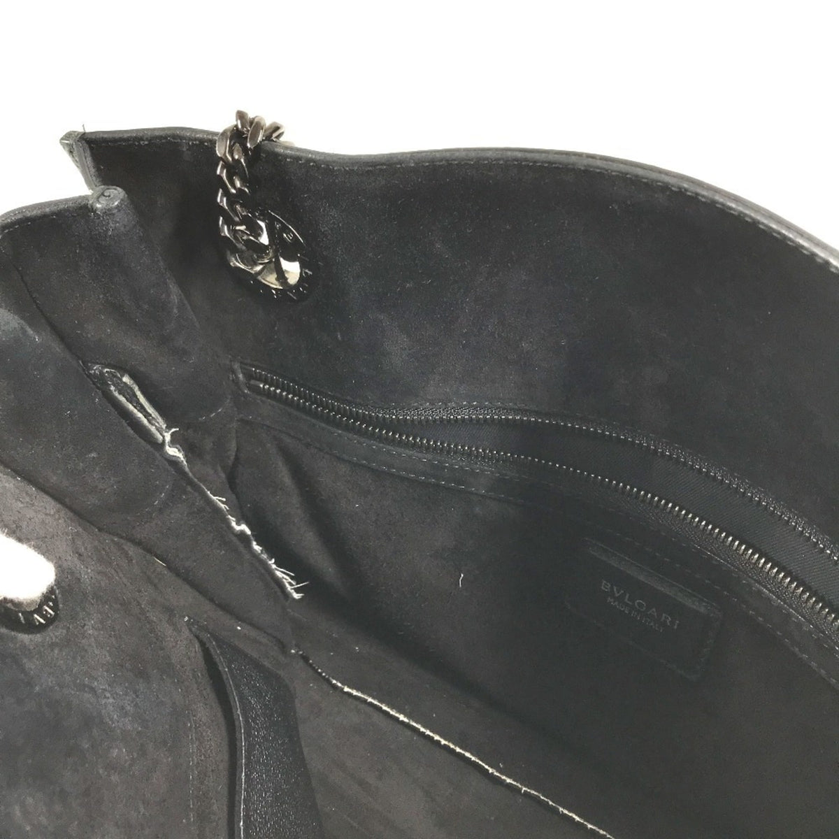 Bvlgari Black Leather Shoulder Bag Tote Bag (Pre-Owned)