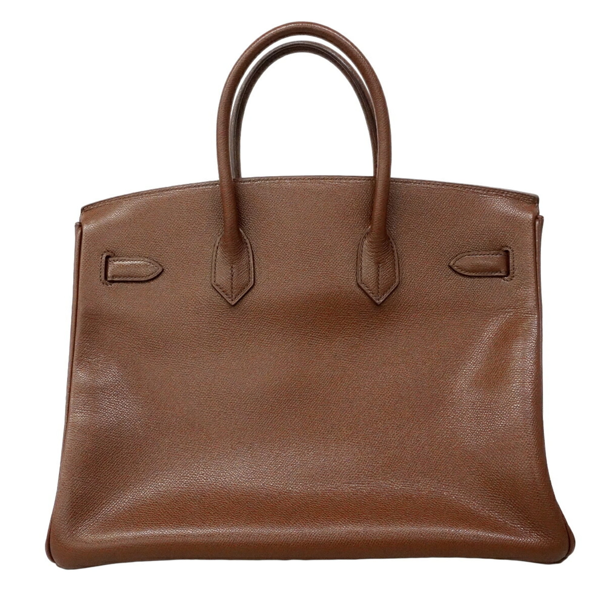 Hermes Havane Courchevel Leather Handbag (Pre-Owned)