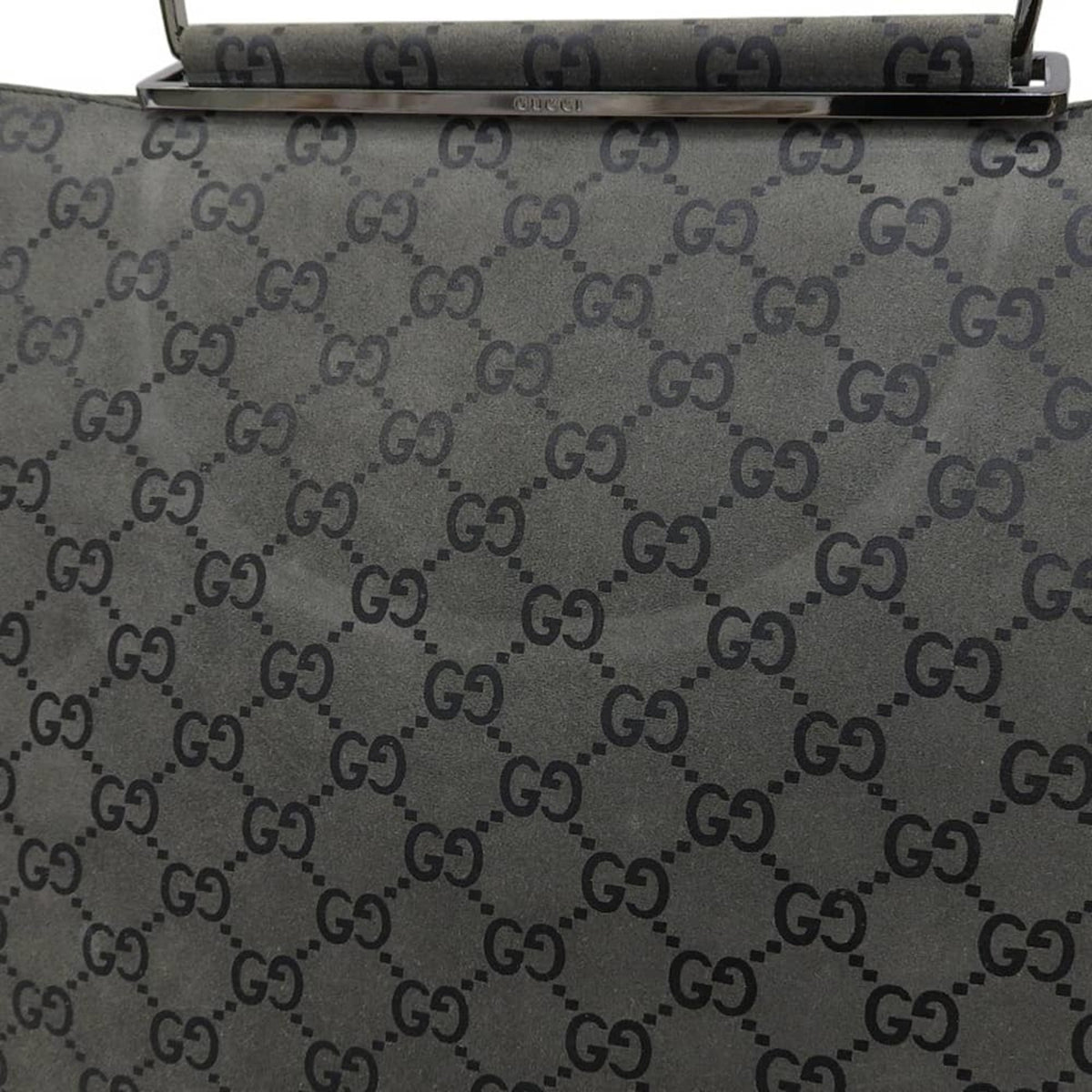 Gucci Gray Suede Handbag (Pre-Owned)