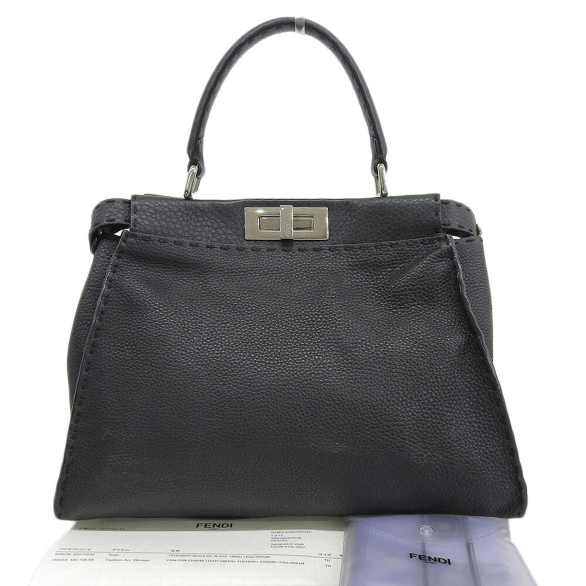 Fendi Black Leather Handbag (Pre-Owned)