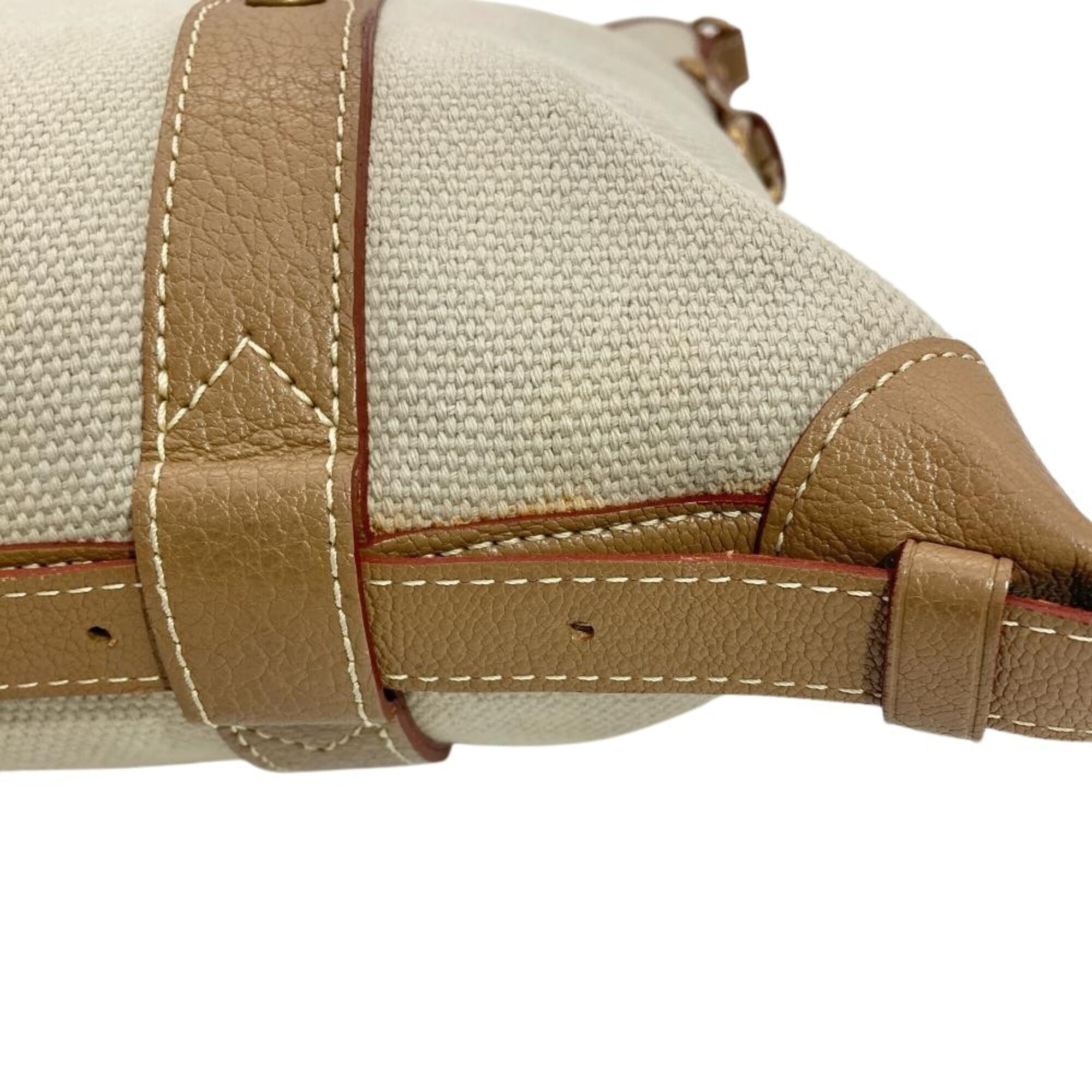 Louis Vuitton Beige Canvas Tote Bag (Pre-Owned)