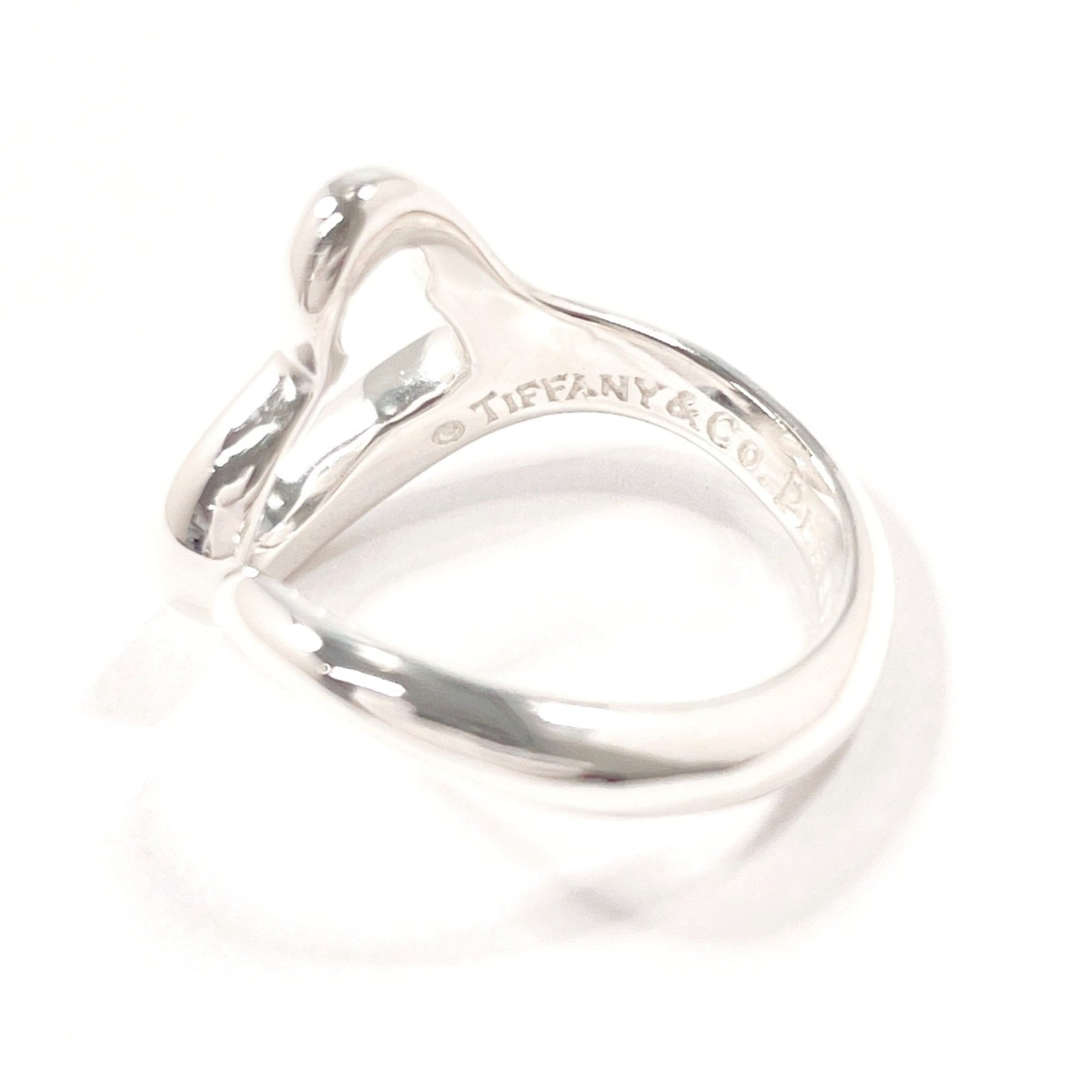 Tiffany Open Heart Silver Silver 925 Band Ring (Pre-Owned)