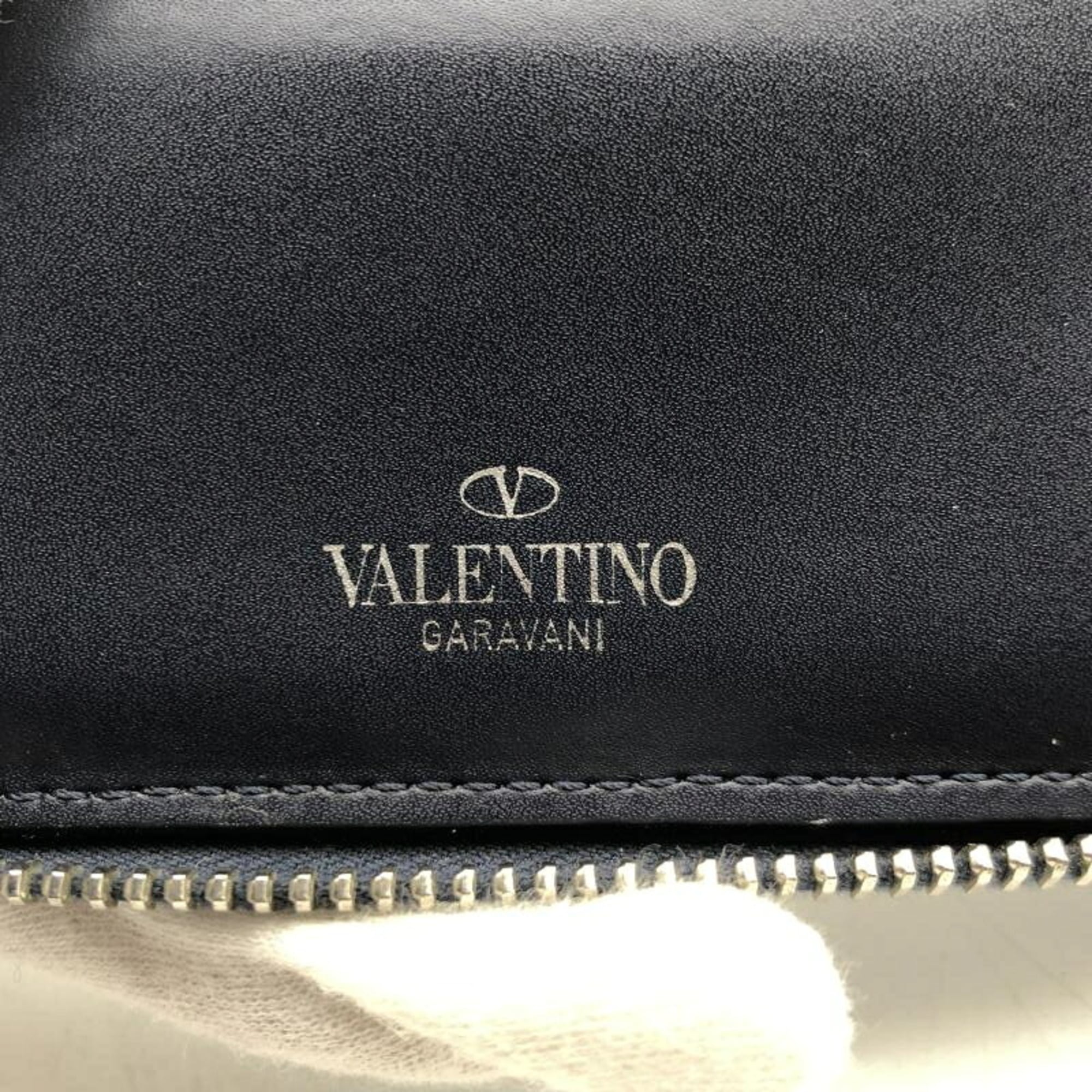 Valentino Garavani Blue Navy Chain/Shoulder Wallet (Pre-Owned)
