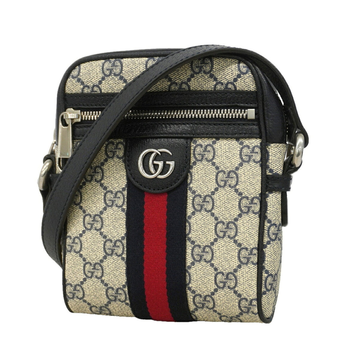 Gucci Navy Leather Shoulder Bag (Pre-Owned)