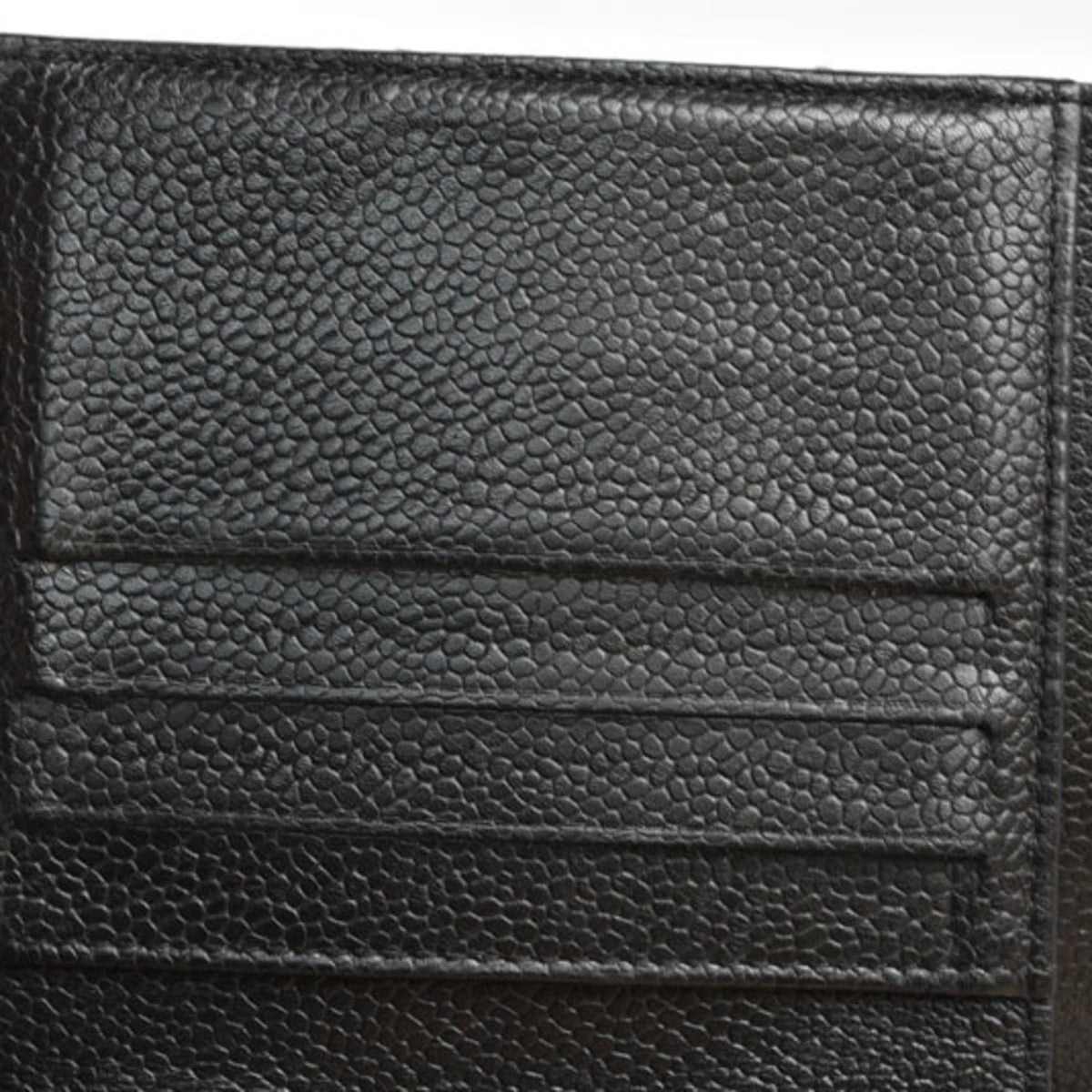 Chanel Black Leather Wallet (Bi-Fold) (Pre-Owned)