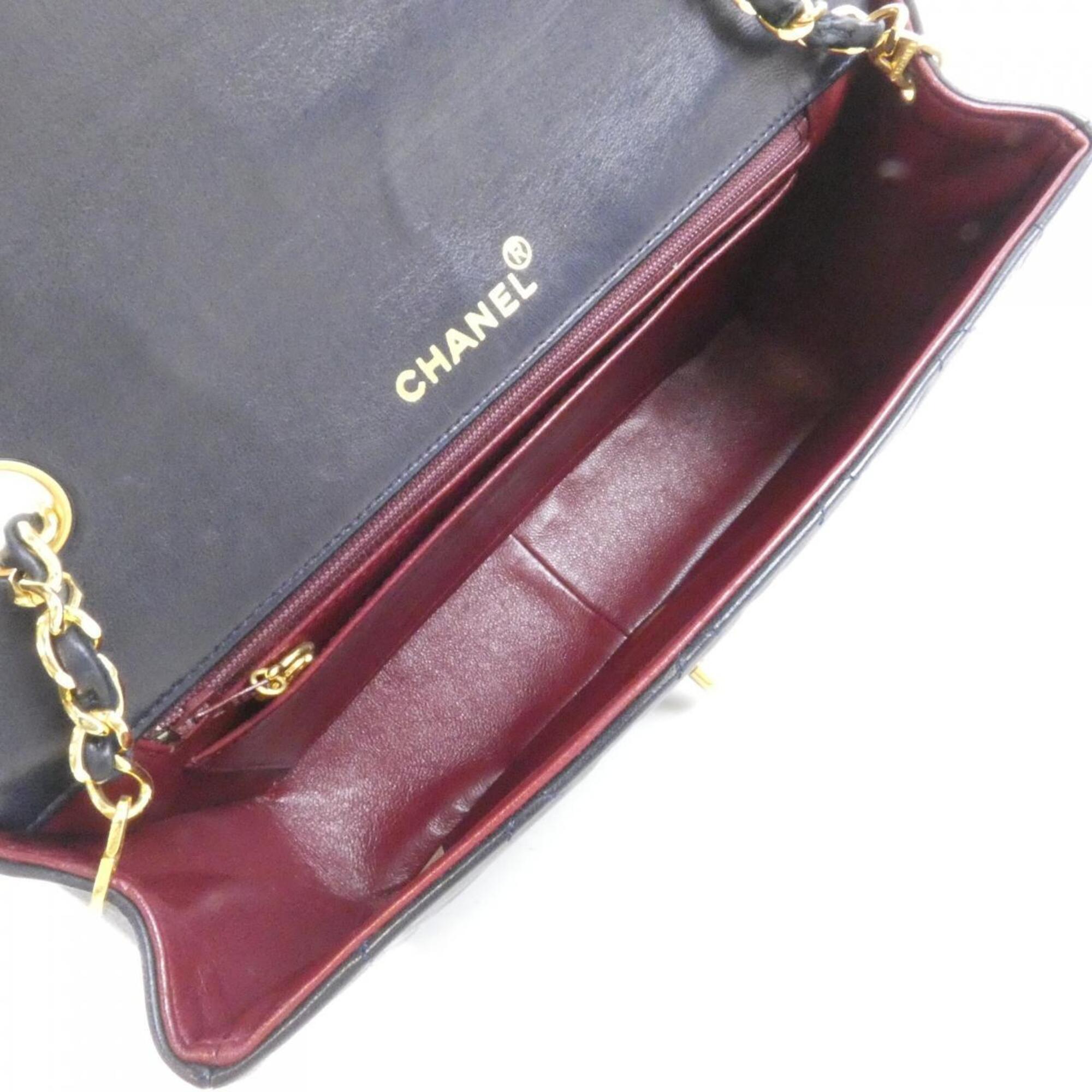 Chanel Navy Leather Shoulder Bag (Pre-Owned)