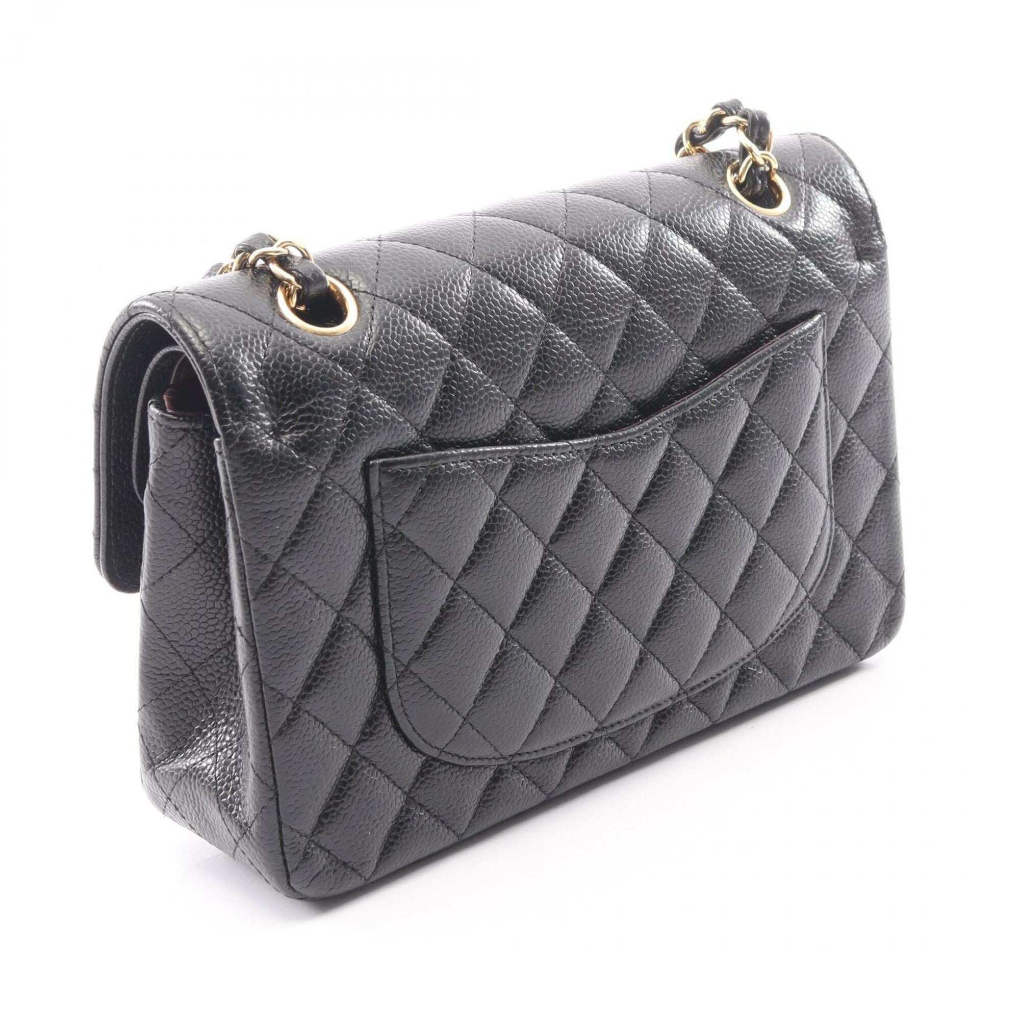 Chanel Black Grained Calfskin Handbag Shoulder Bag (Pre-Owned)