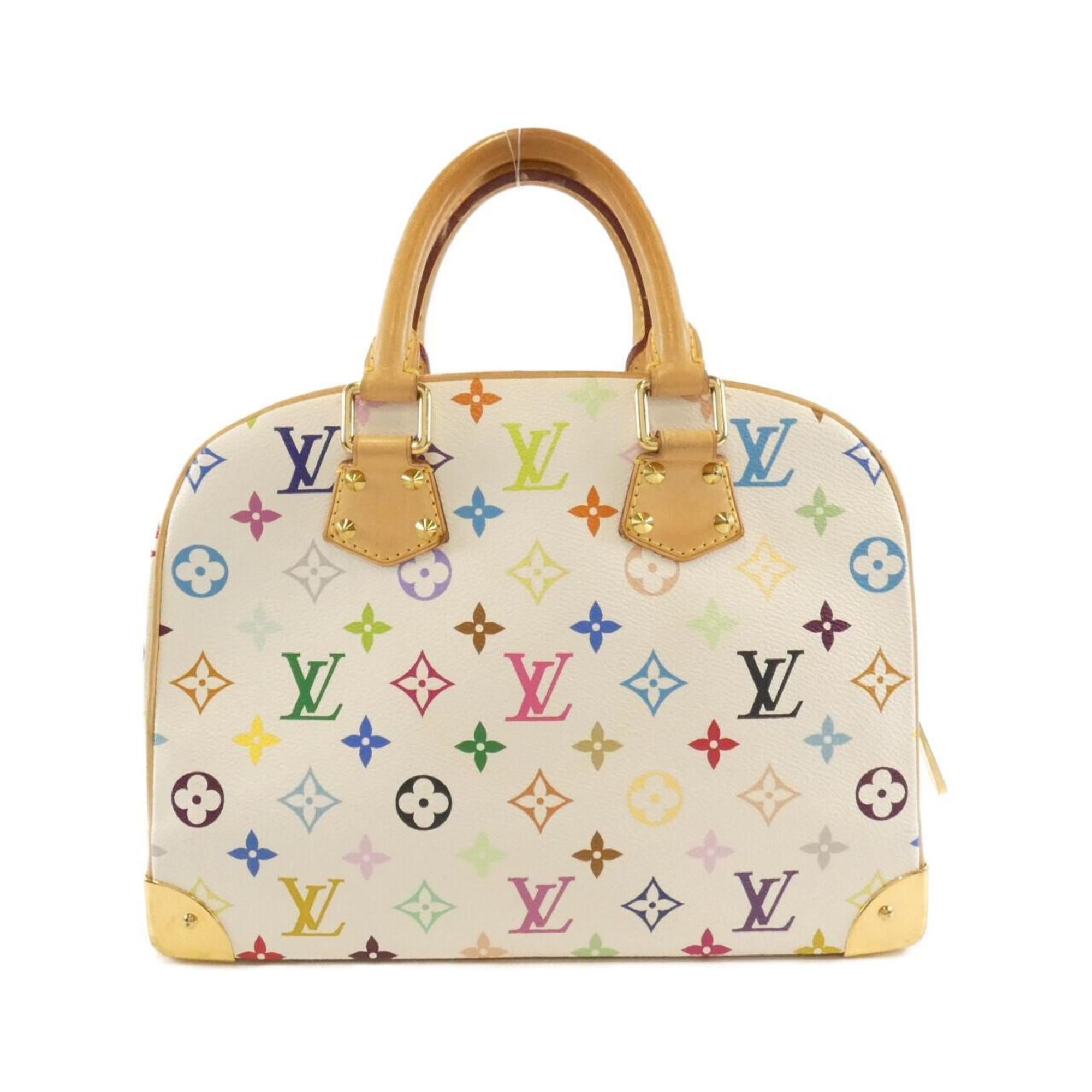 Louis Vuitton Beige White Coated Canvas Handbag (Pre-Owned)
