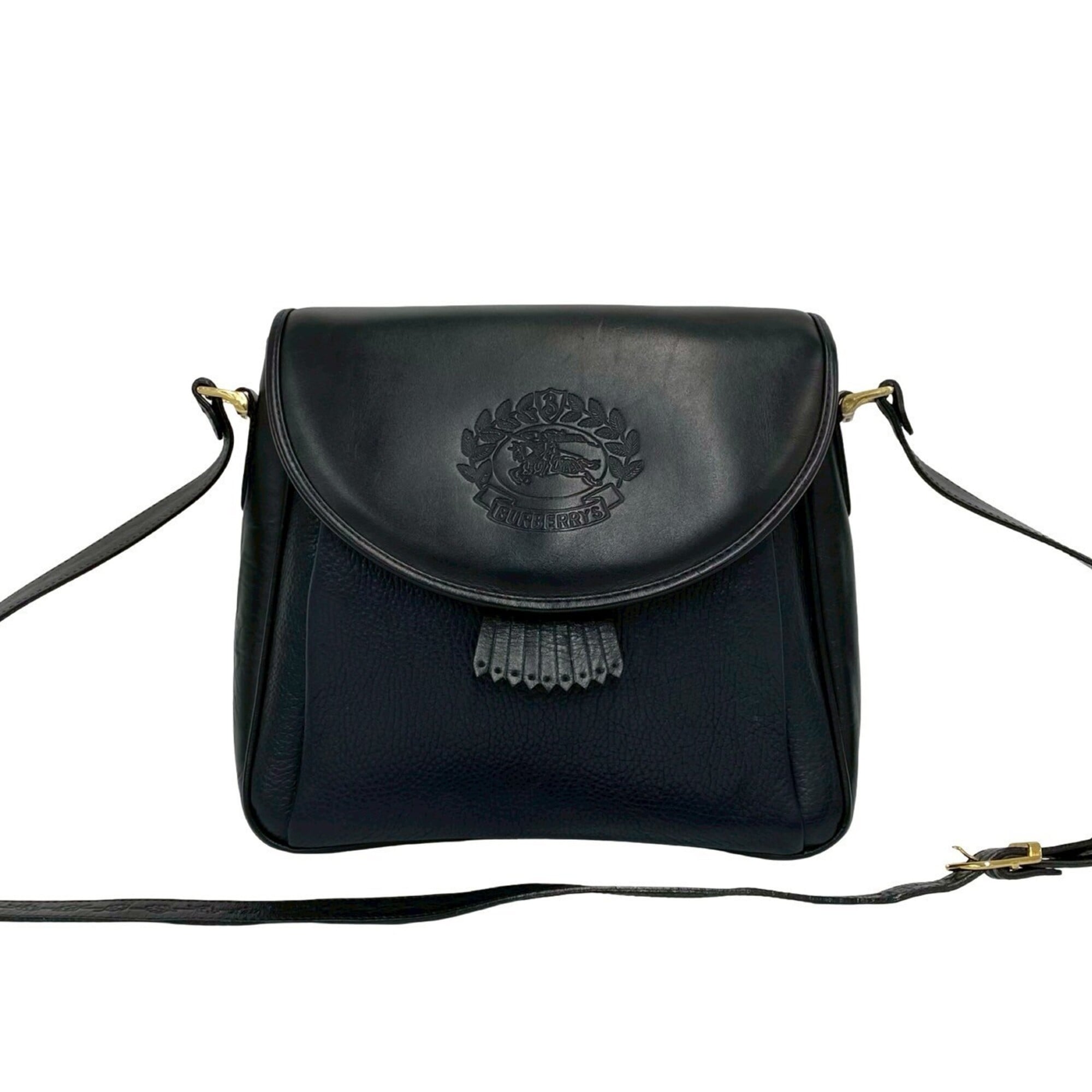 Burberry Black Leather Pochette Shoulder Bag (Pre-Owned)