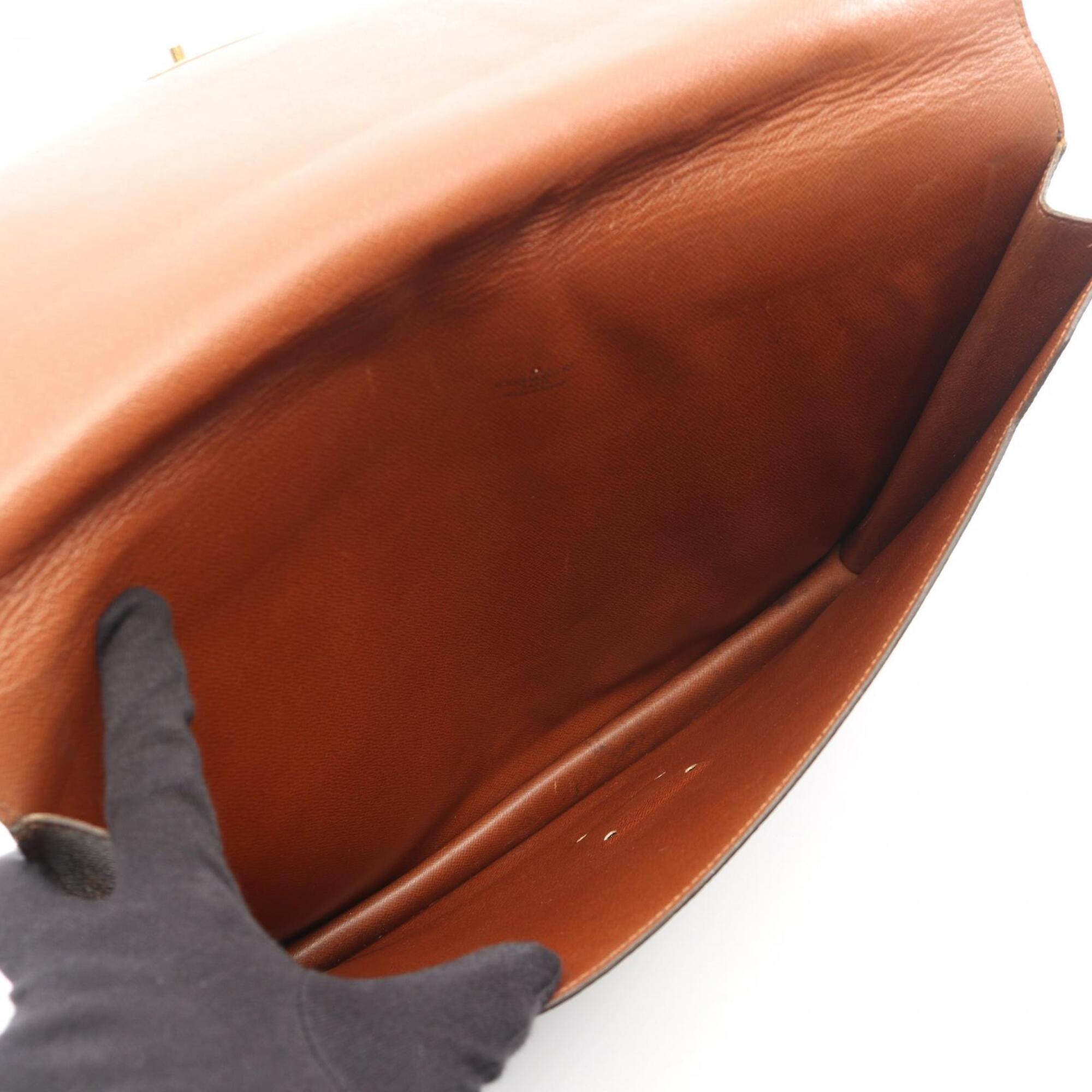Louis Vuitton Brown Pvc Leather Clutch Bag Handbag (Pre-Owned)
