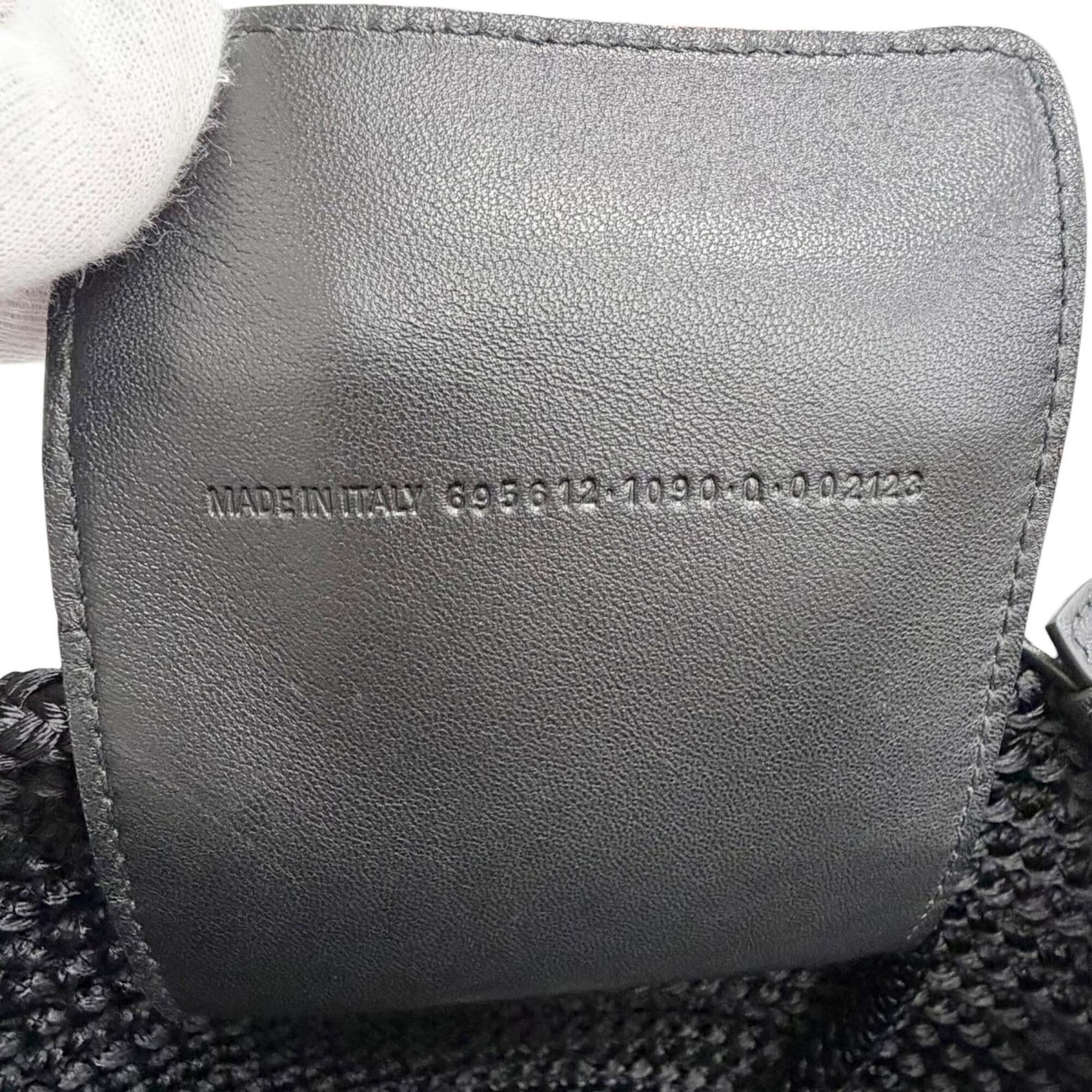 Balenciaga Black Leather Basket Handbag Shoulder Bag (Pre-Owned)