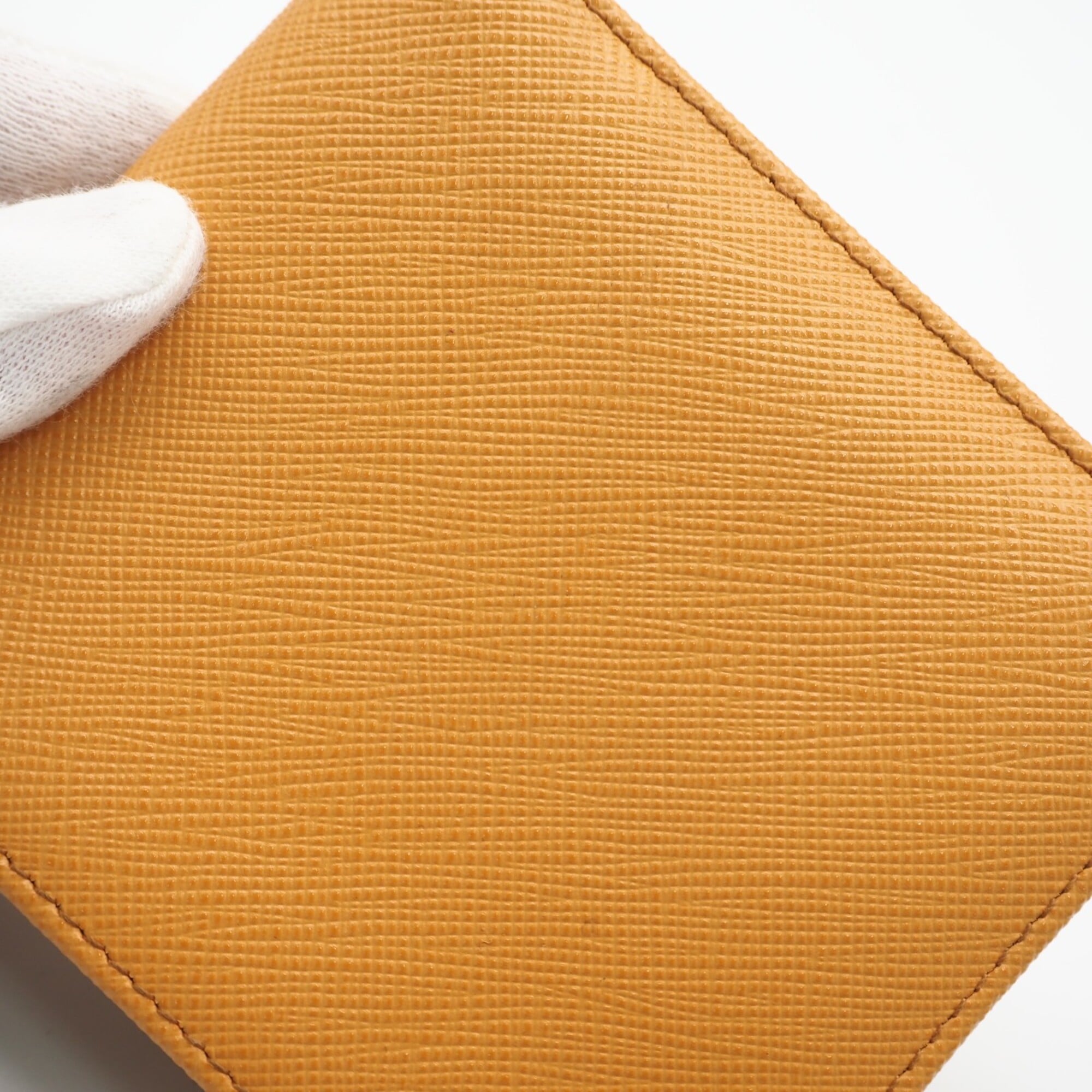Prada Saffiano Orange Saffiano Wallet (Bi-Fold) (Pre-Owned)