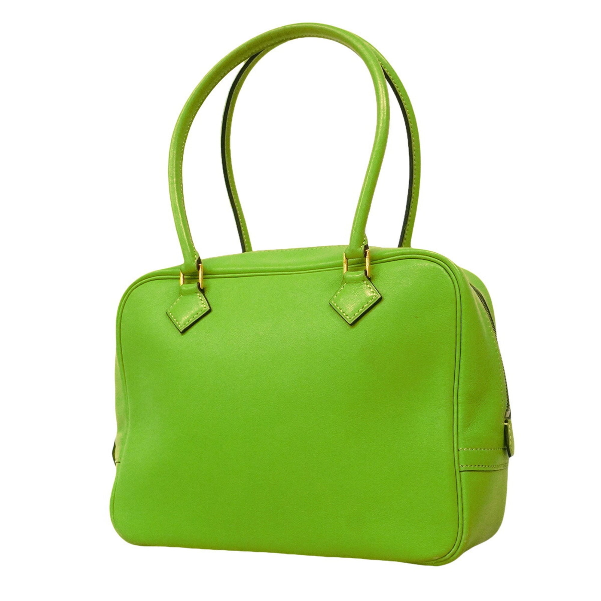 Hermes Green Gulliver Leather Handbag (Pre-Owned)