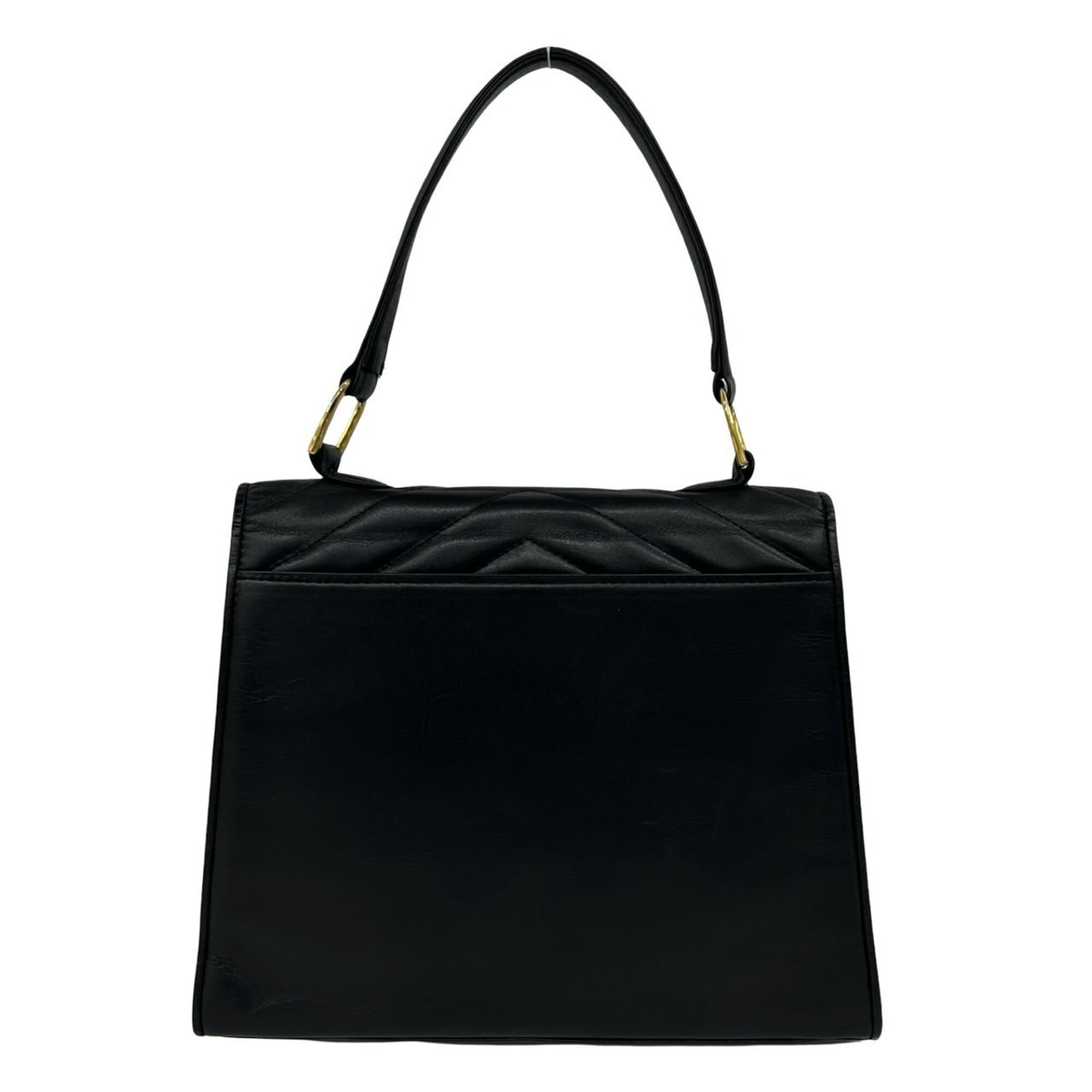 Yves Saint Laurent Black Leather Handbag Tote Bag (Pre-Owned)