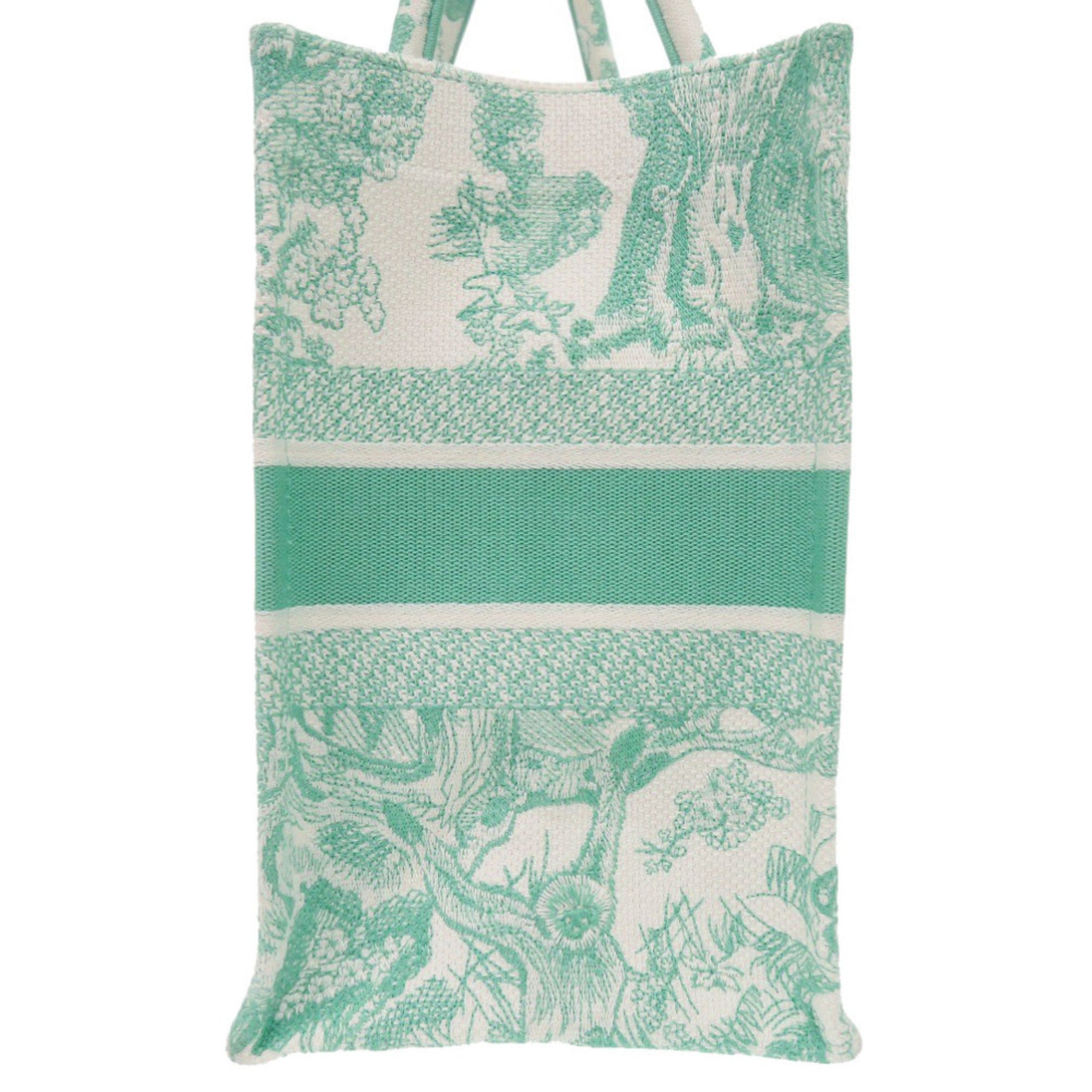 Christian Dior Green Canvas Tote Bag (Pre-Owned)