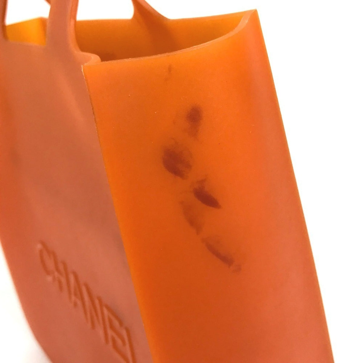 Chanel Orange Rubber Beach Bag Shoulder Bag Tote Bag (Pre-Owned)
