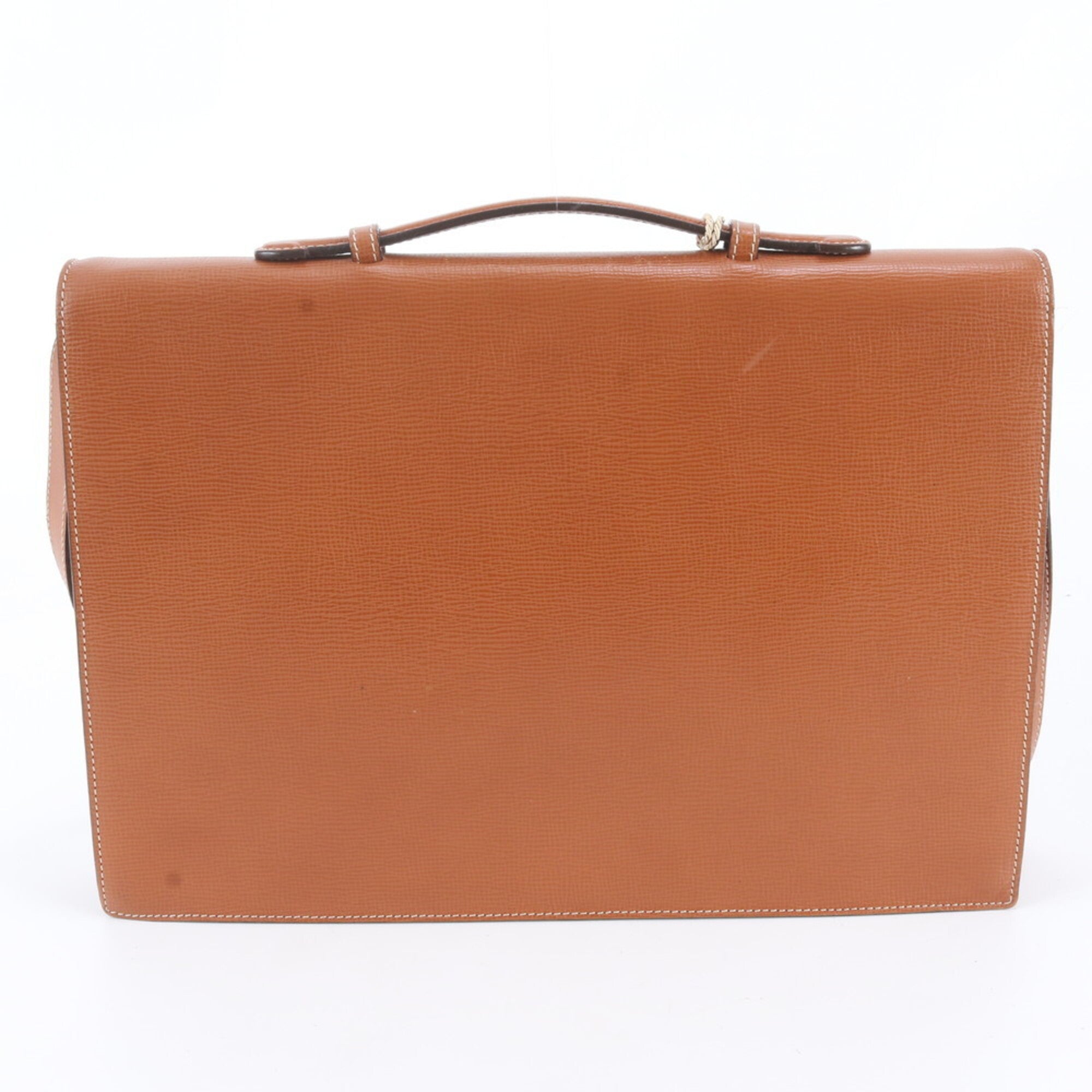 Loewe Camel Leather Briefcase Shoulder Bag Tote Bag (Pre-Owned)