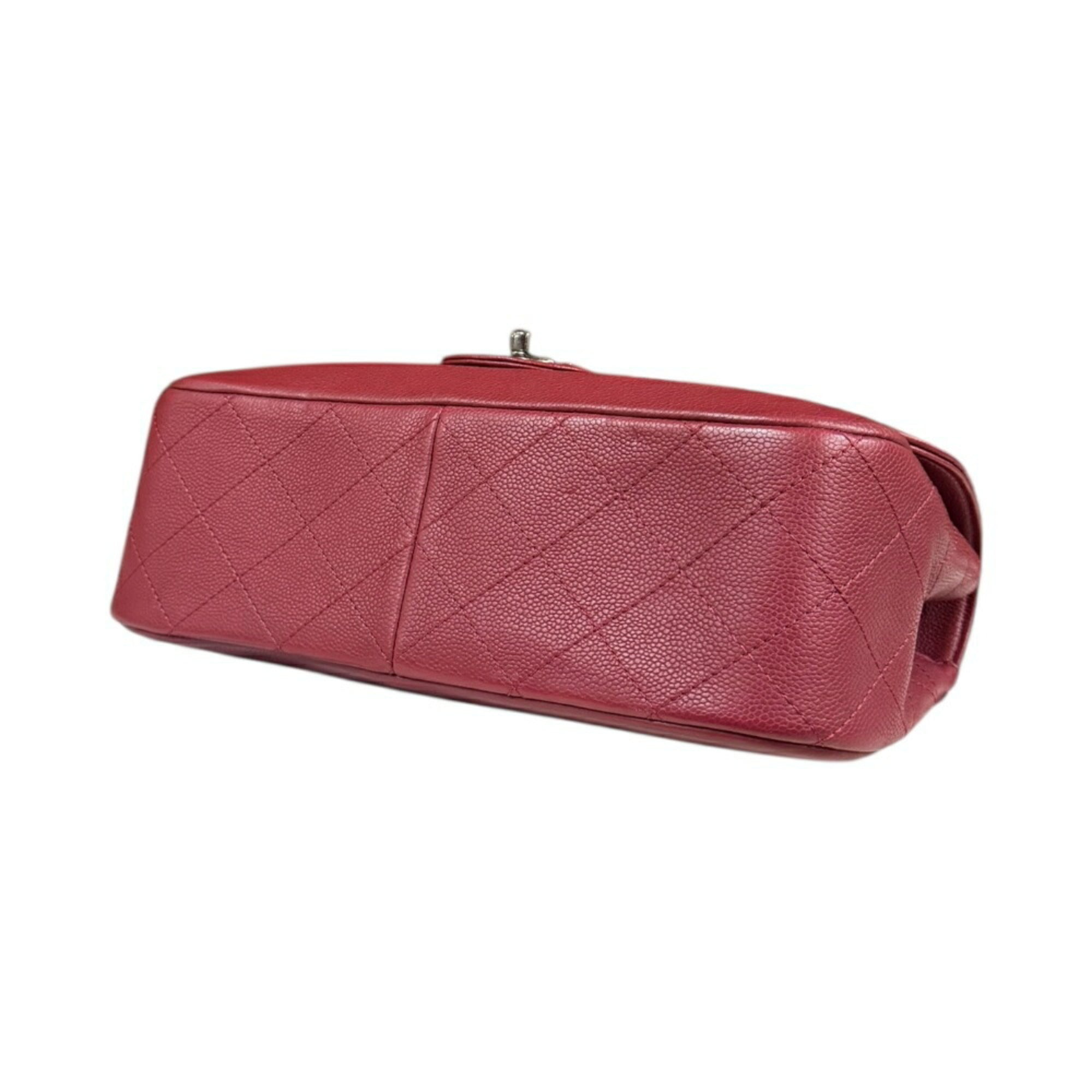 Chanel Matelasse Red Color Leather Shoulder Bag (Pre-Owned)