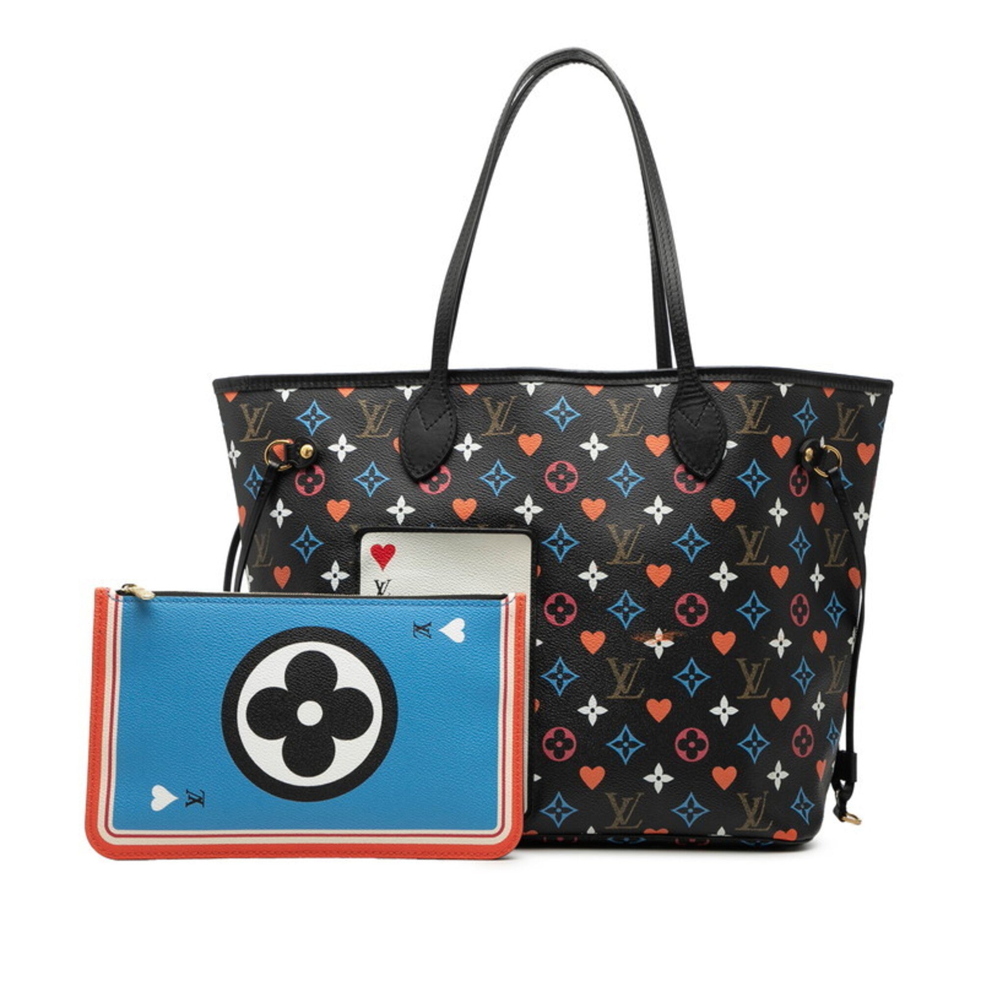 Louis Vuitton Black Multi-Color Pvc Leather Pouch Shoulder Bag Tote Bag (Pre-Owned)